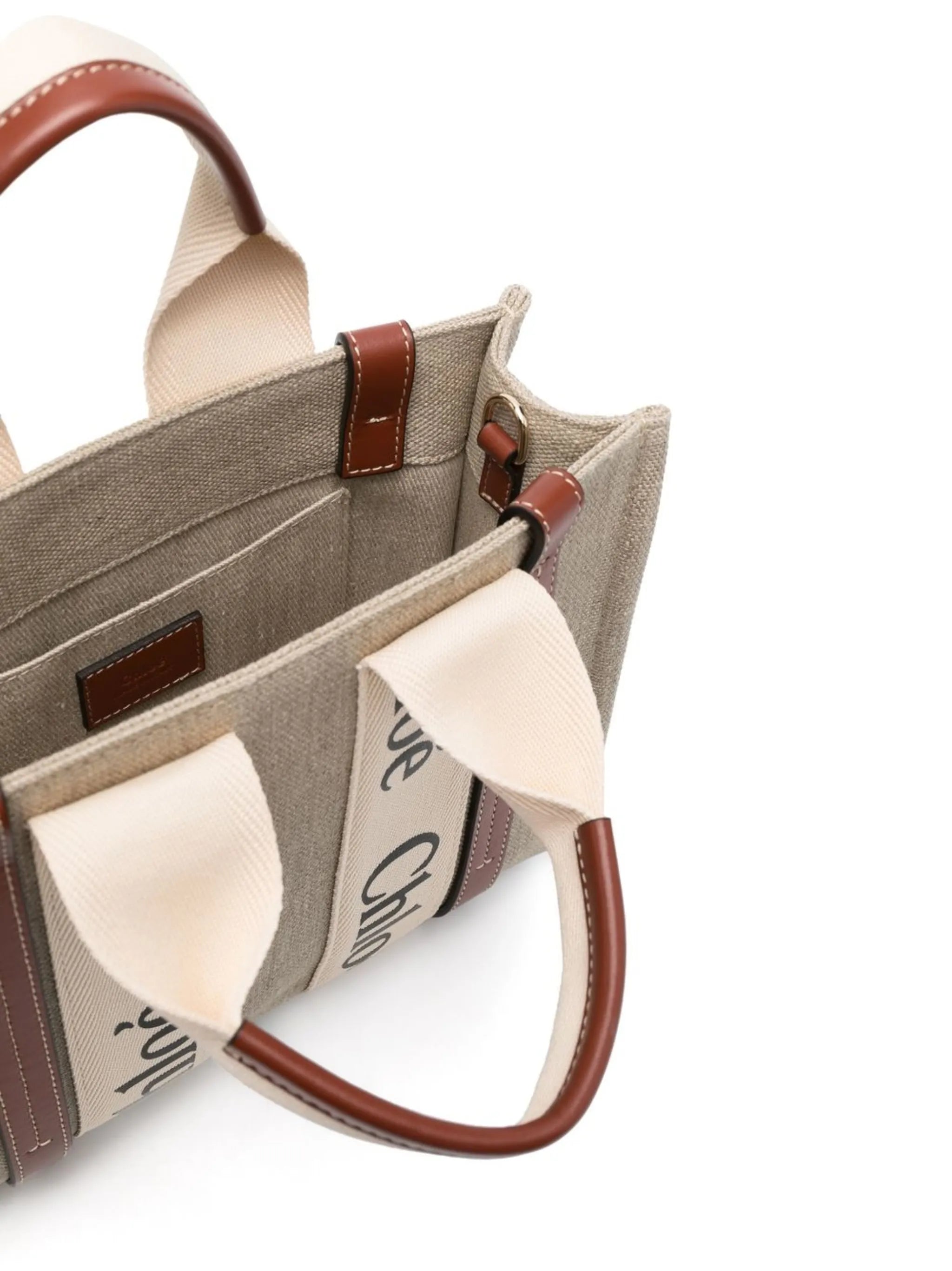 logo-print tote bag