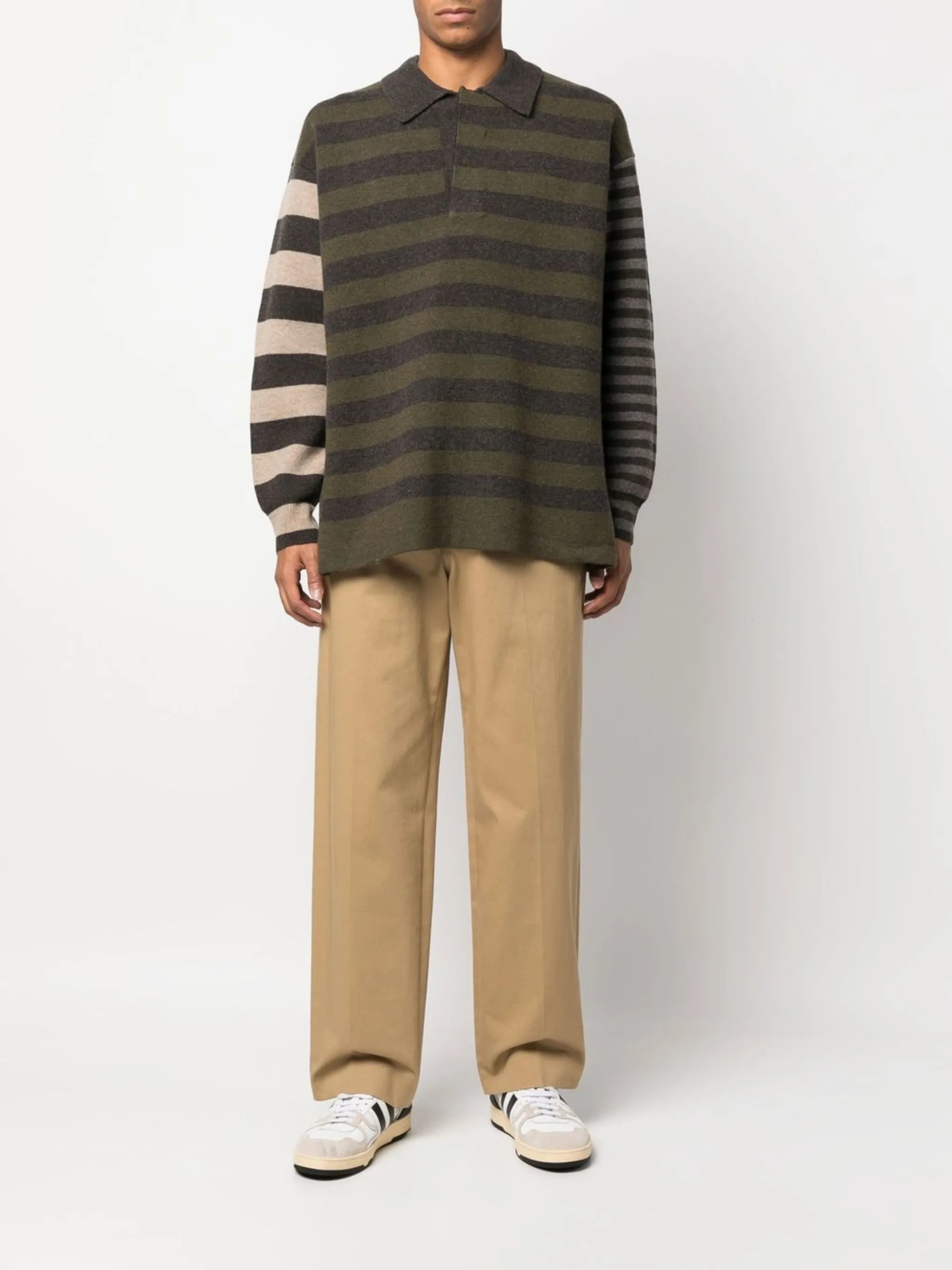 striped polo jumper