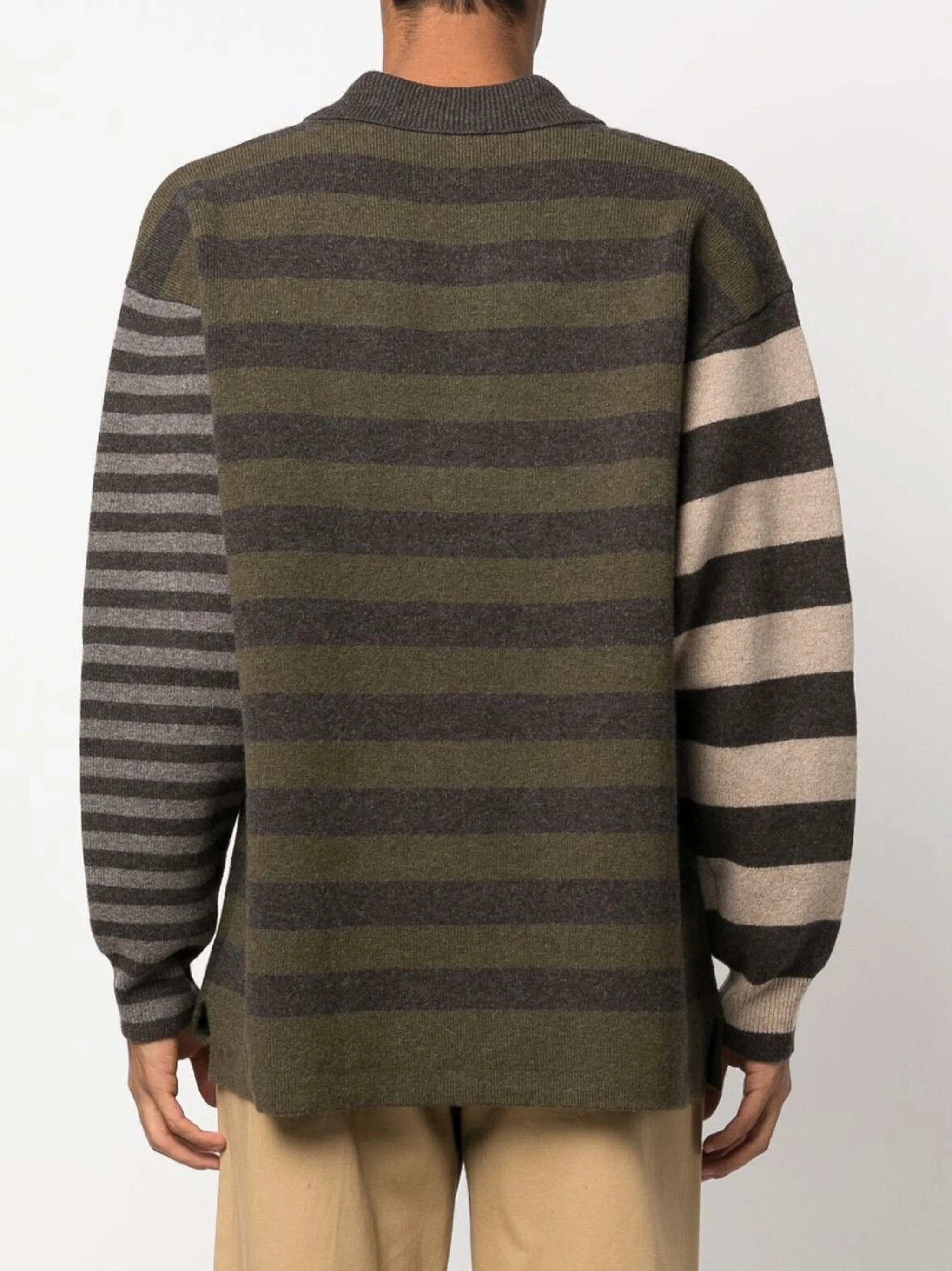 striped polo jumper