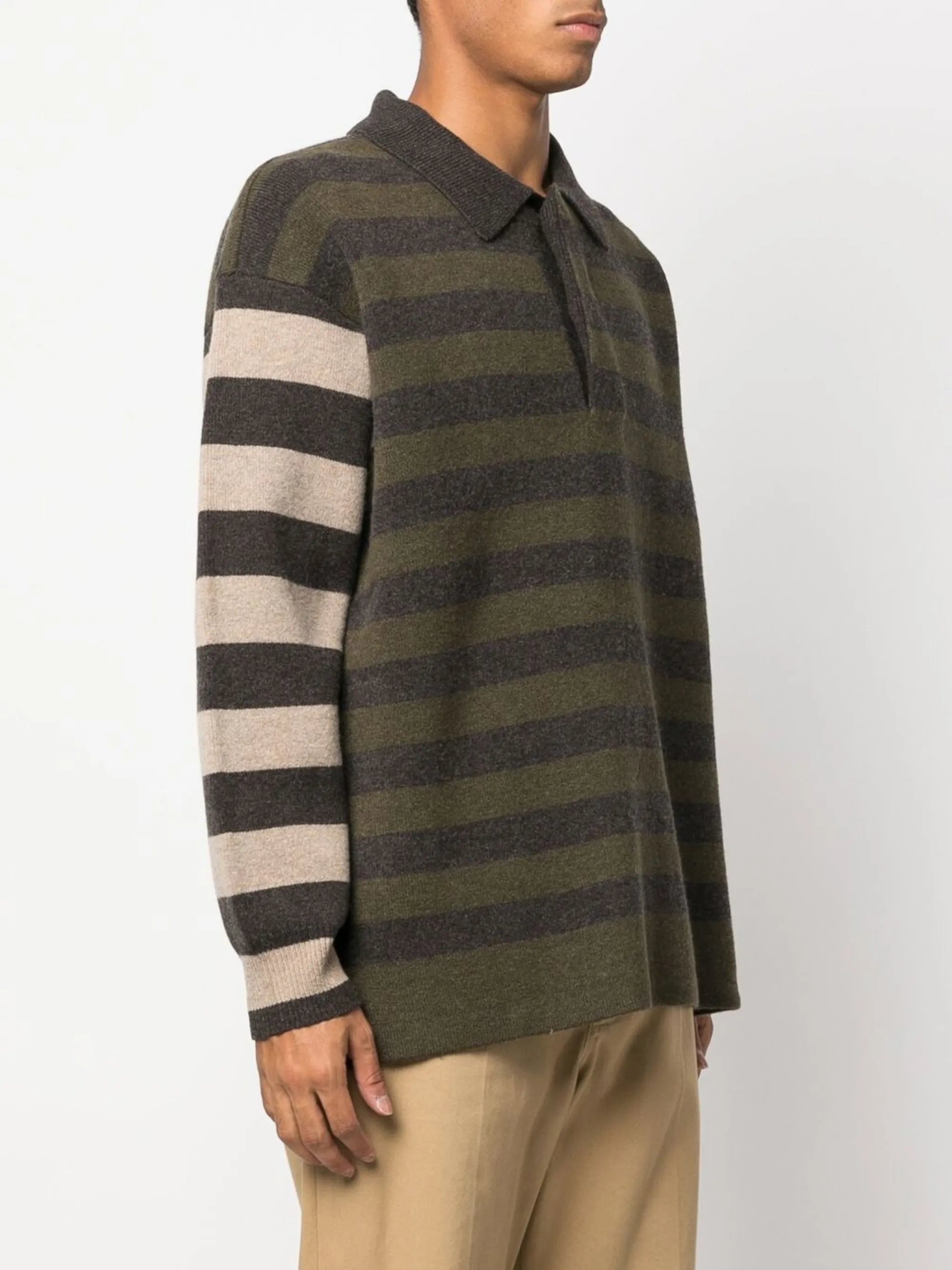 striped polo jumper