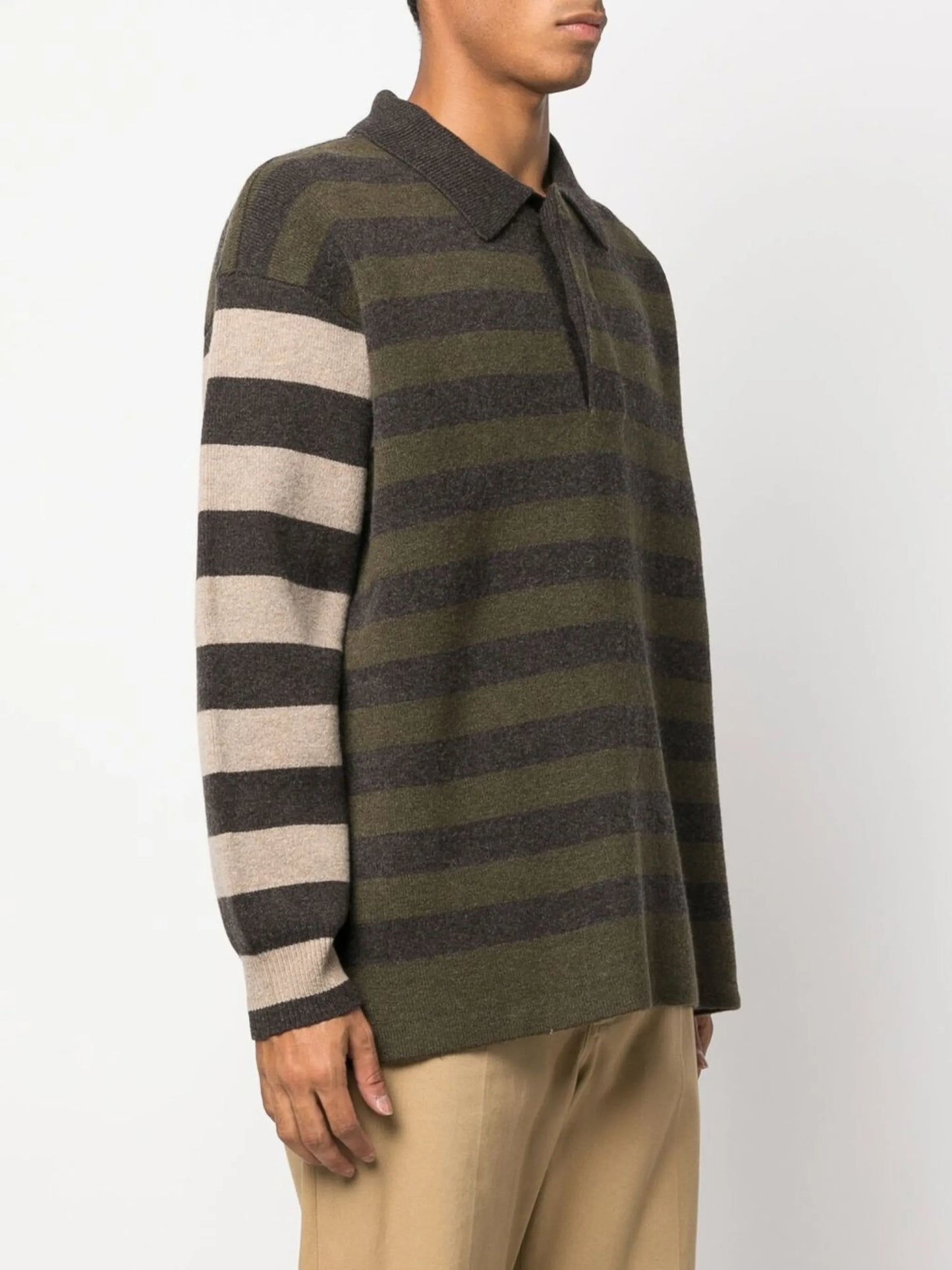 striped polo jumper