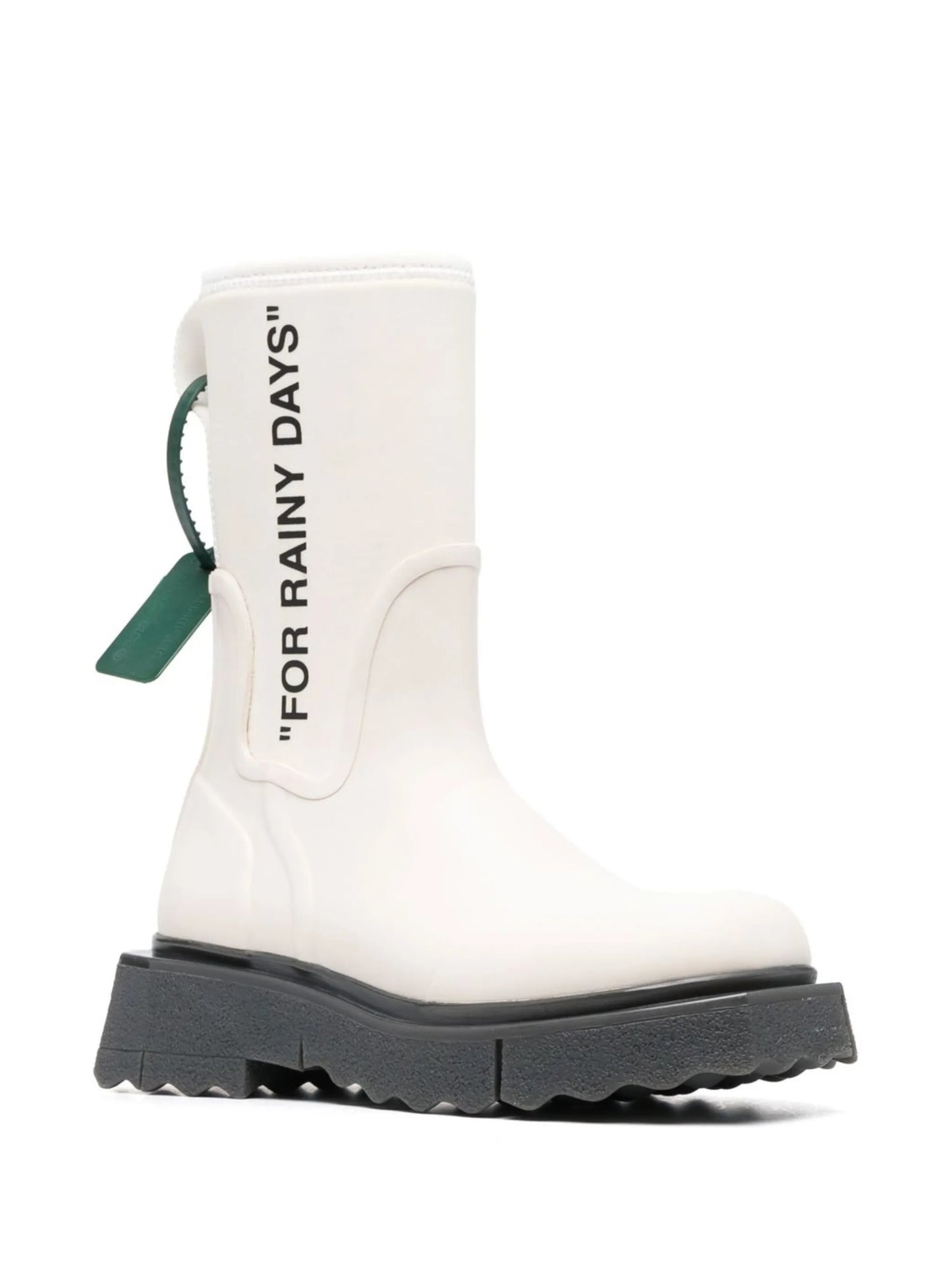slogan-print ankle boots