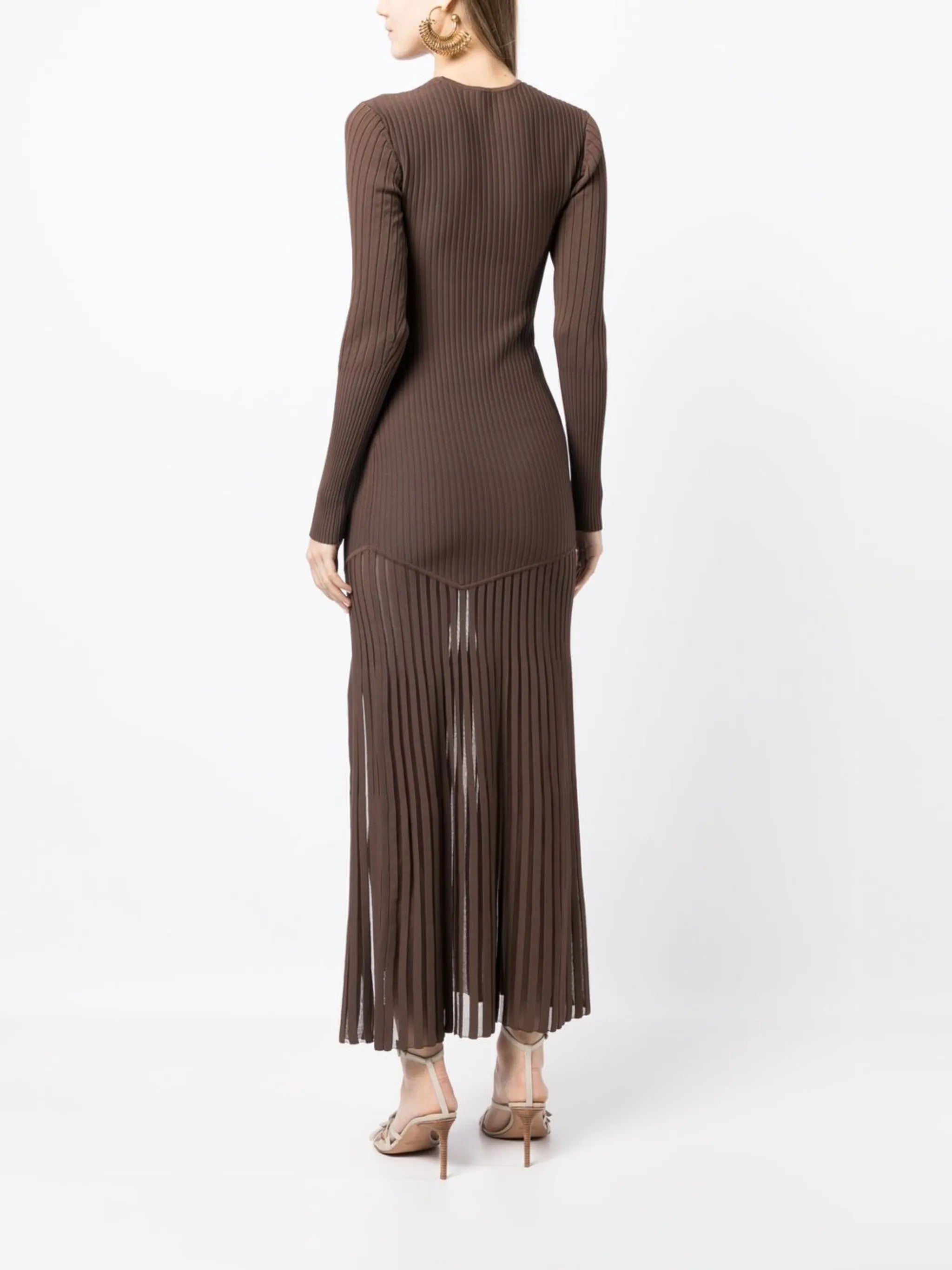 Sylvie long-sleeve fringed dress