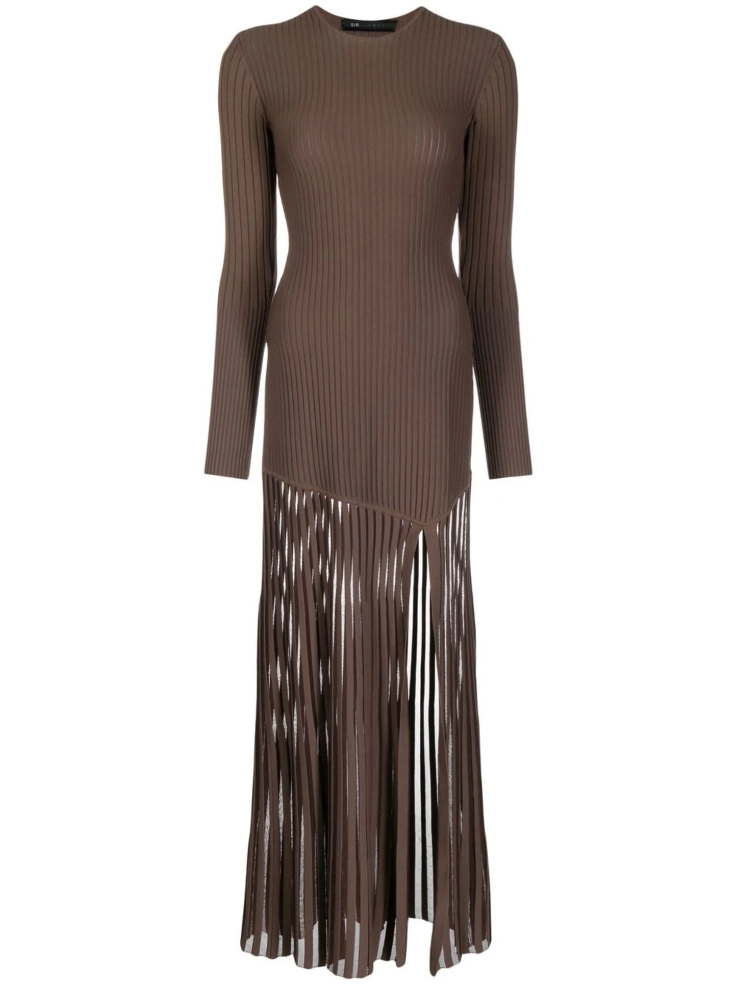 Sylvie long-sleeve fringed dress