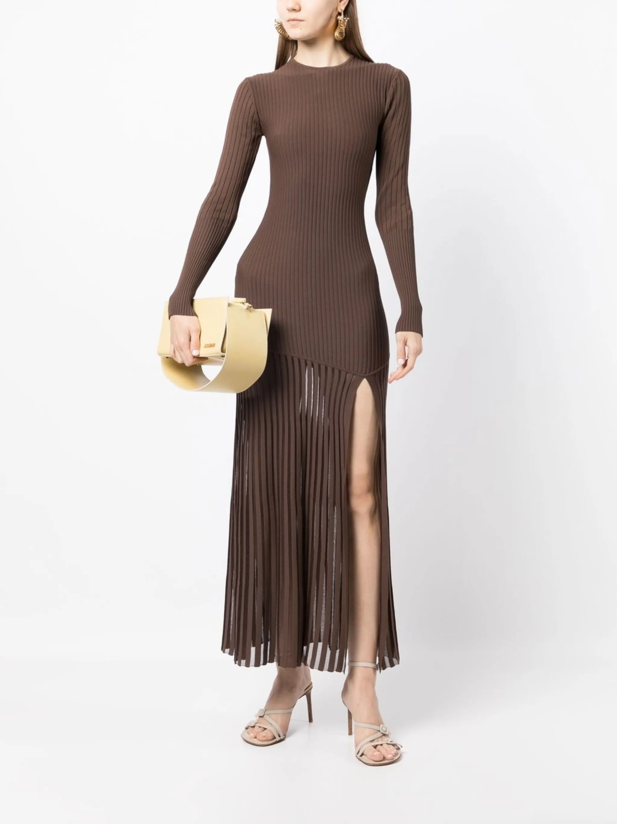 Sylvie long-sleeve fringed dress