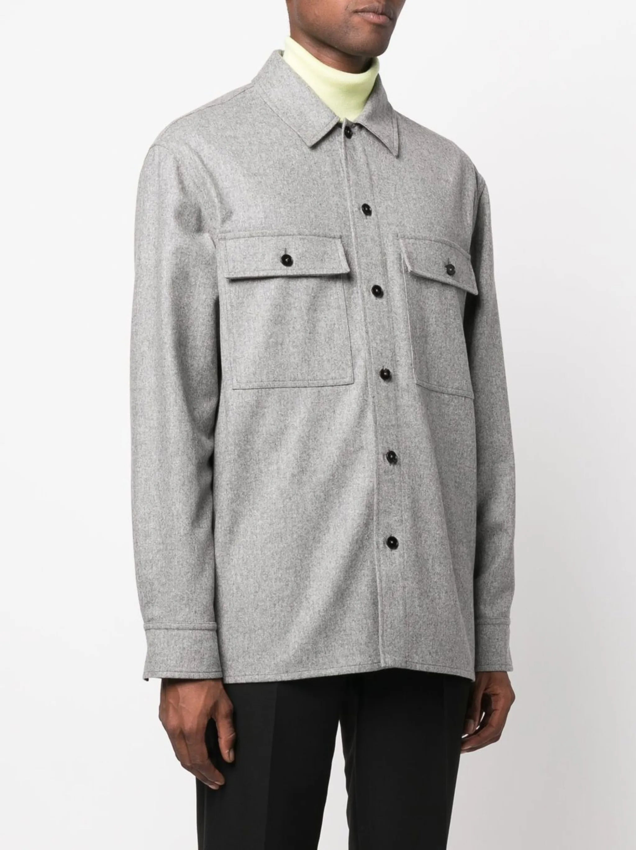 long-sleeve wool shirt jacket