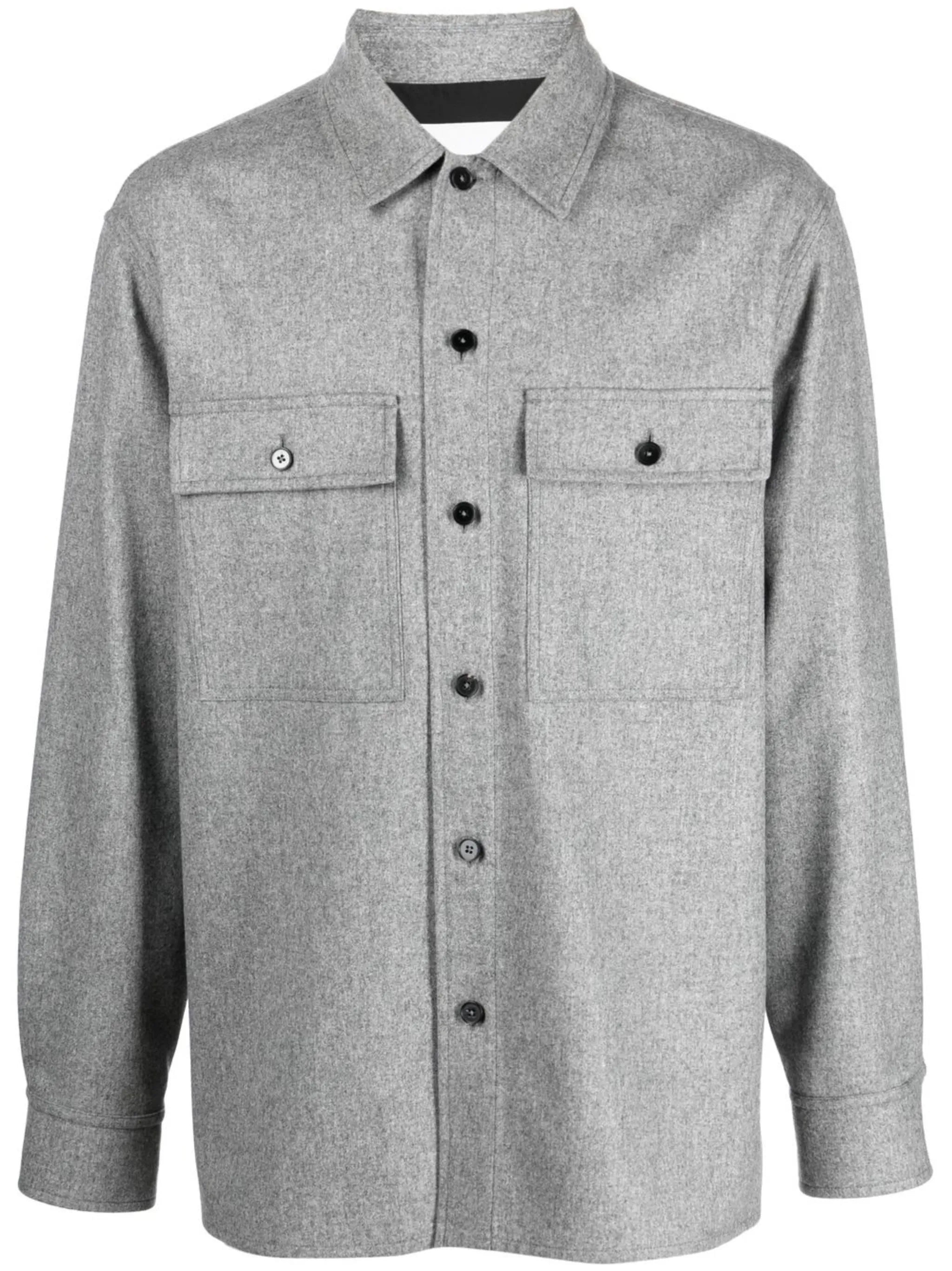 long-sleeve wool shirt jacket