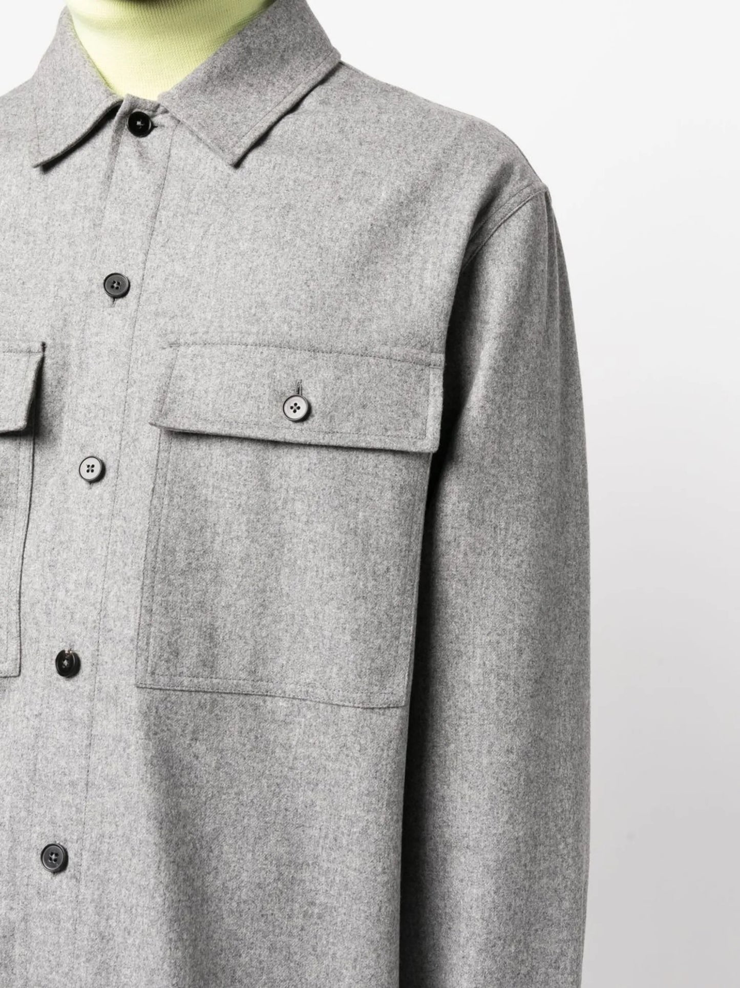 long-sleeve wool shirt jacket
