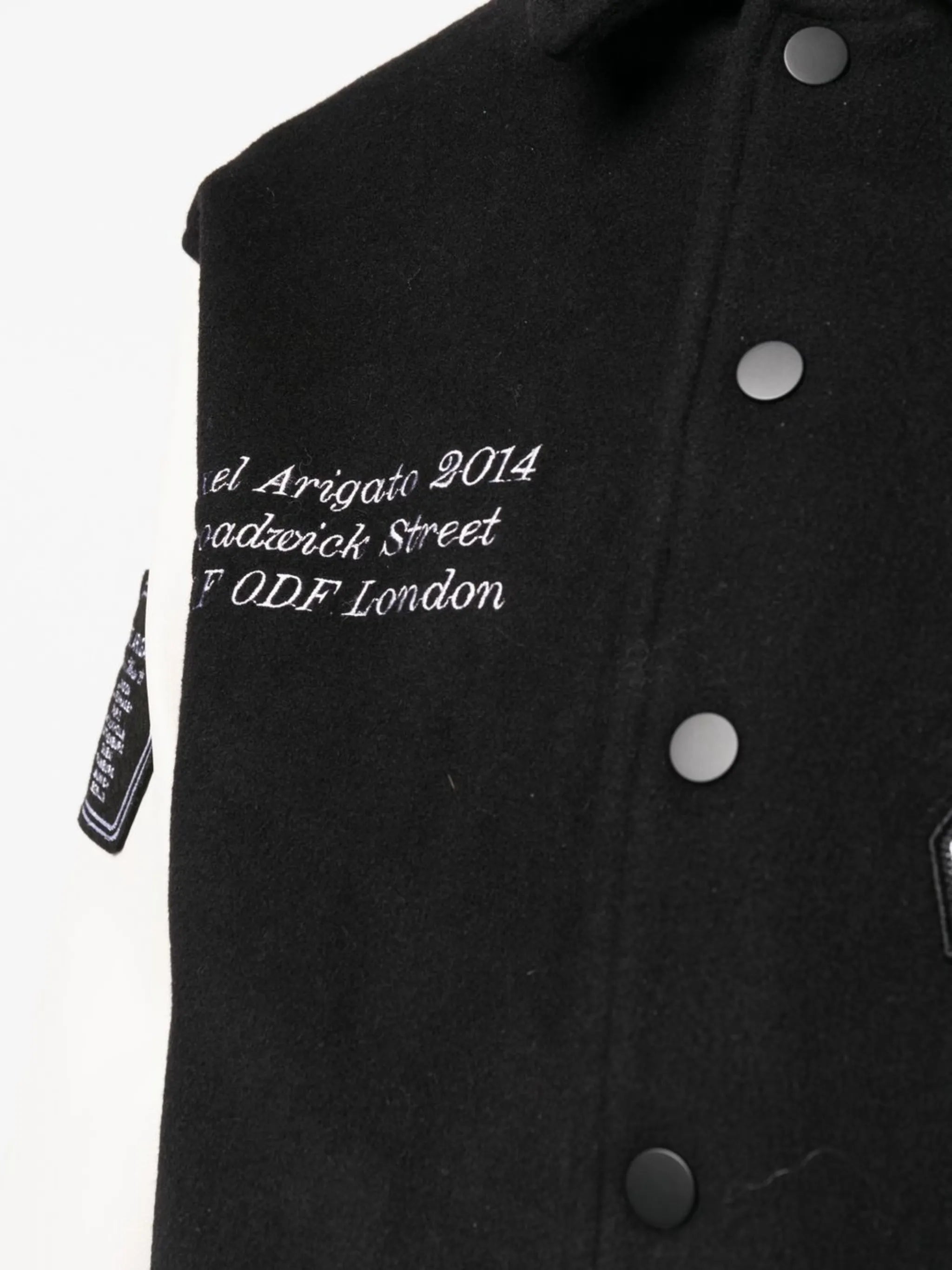 appliqué-lettering bomber jacket
