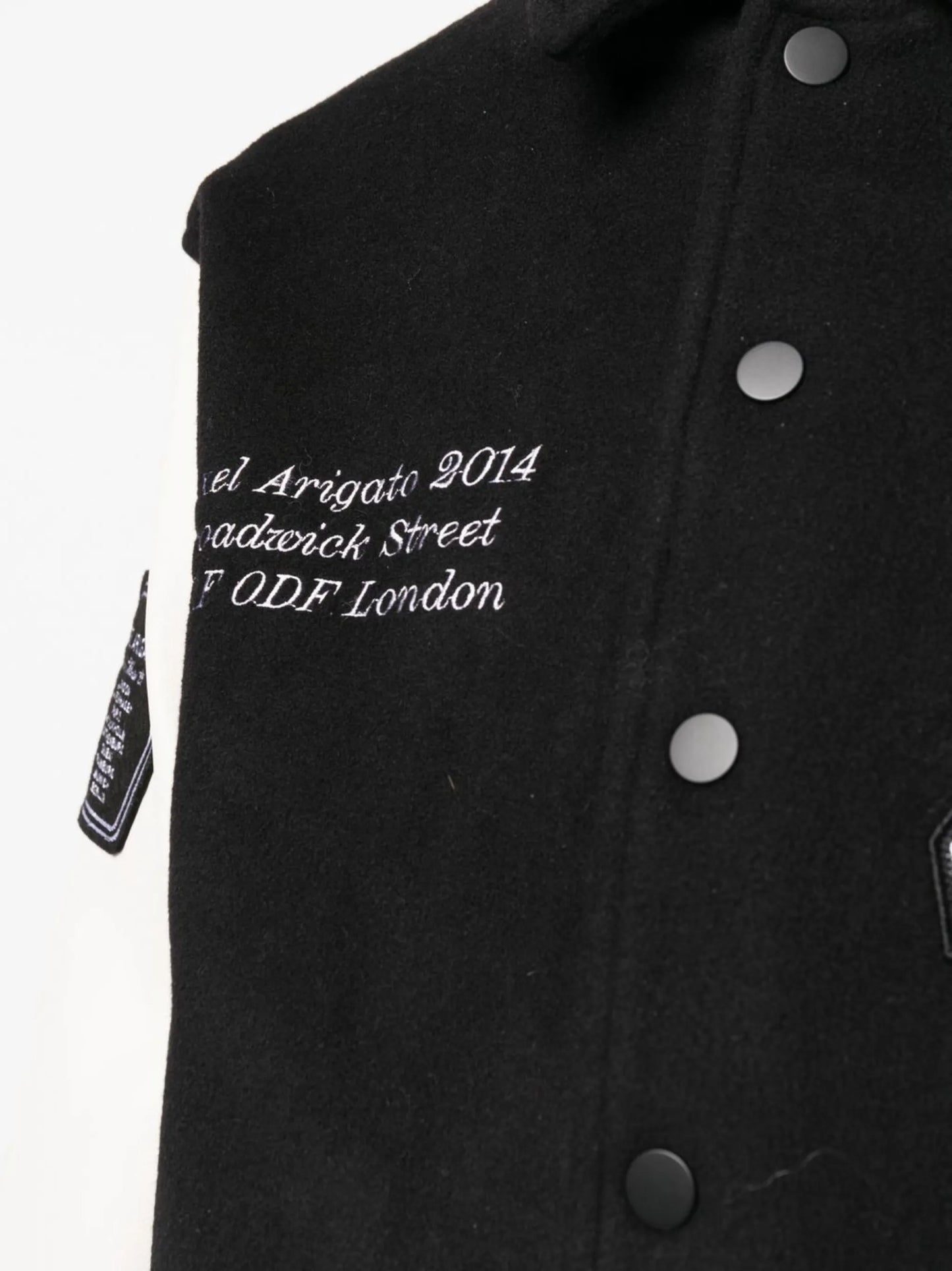 appliqué-lettering bomber jacket