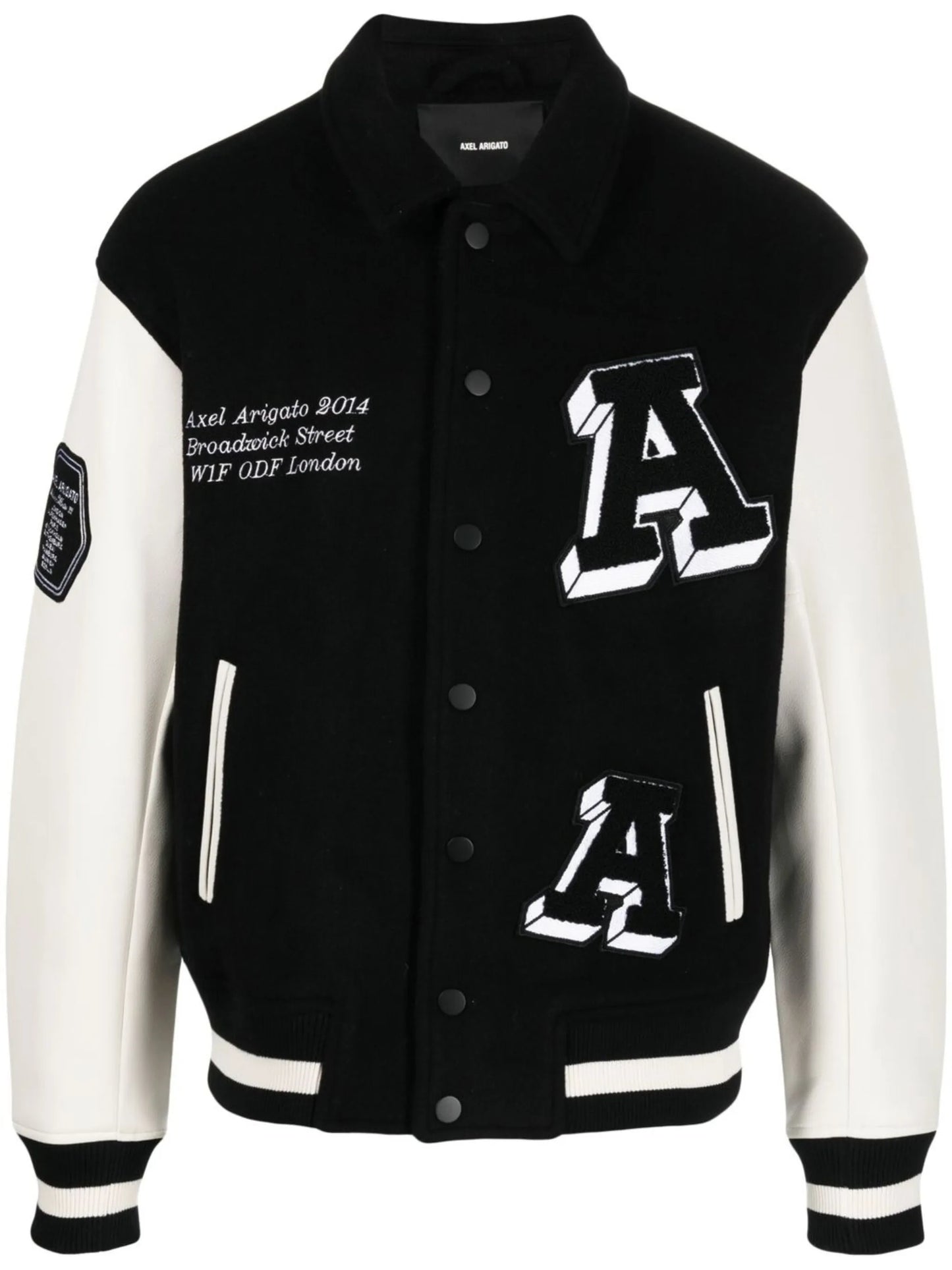 appliqué-lettering bomber jacket