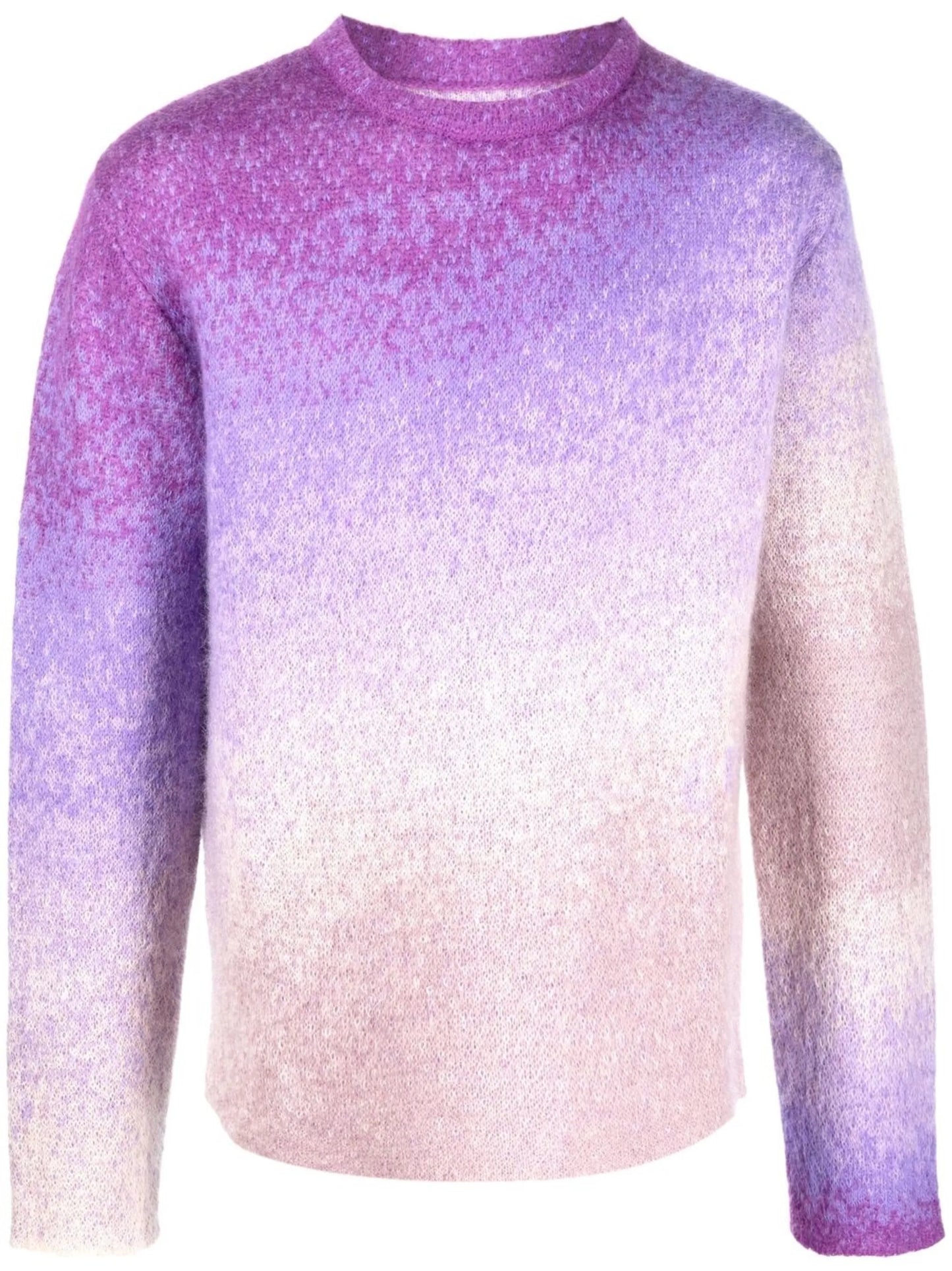 gradient-effect crew neck jumper