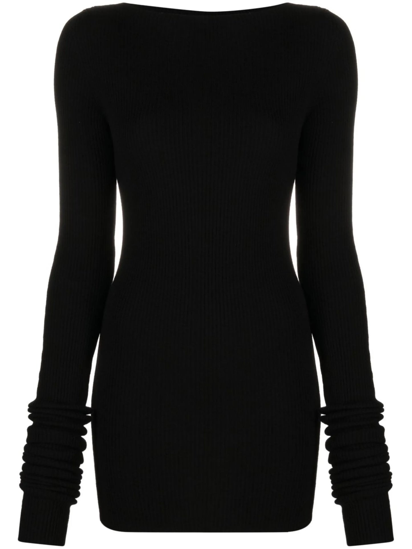 boat-neck knitted jumper