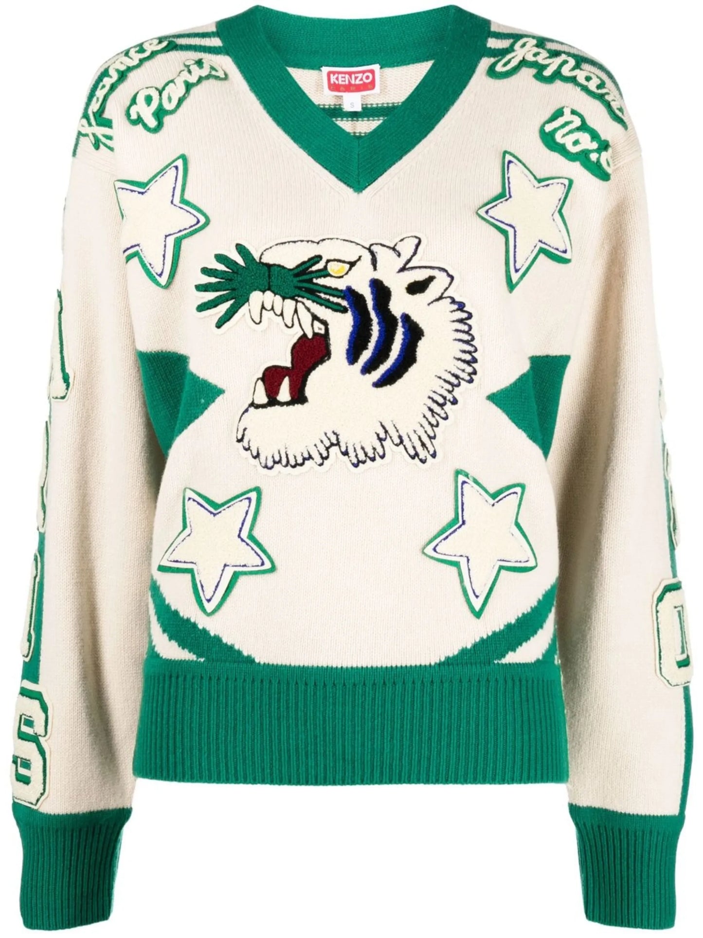 patterned intarsia jumper