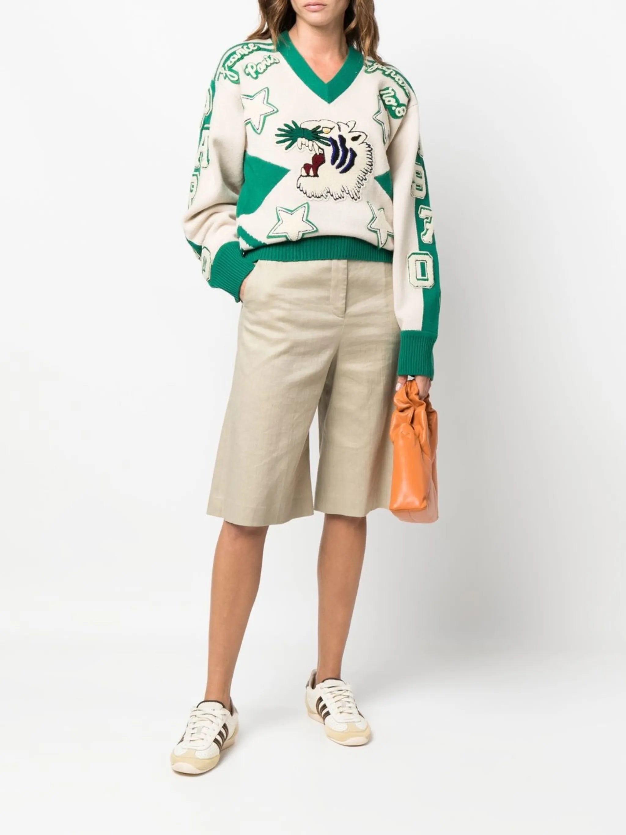 patterned intarsia jumper