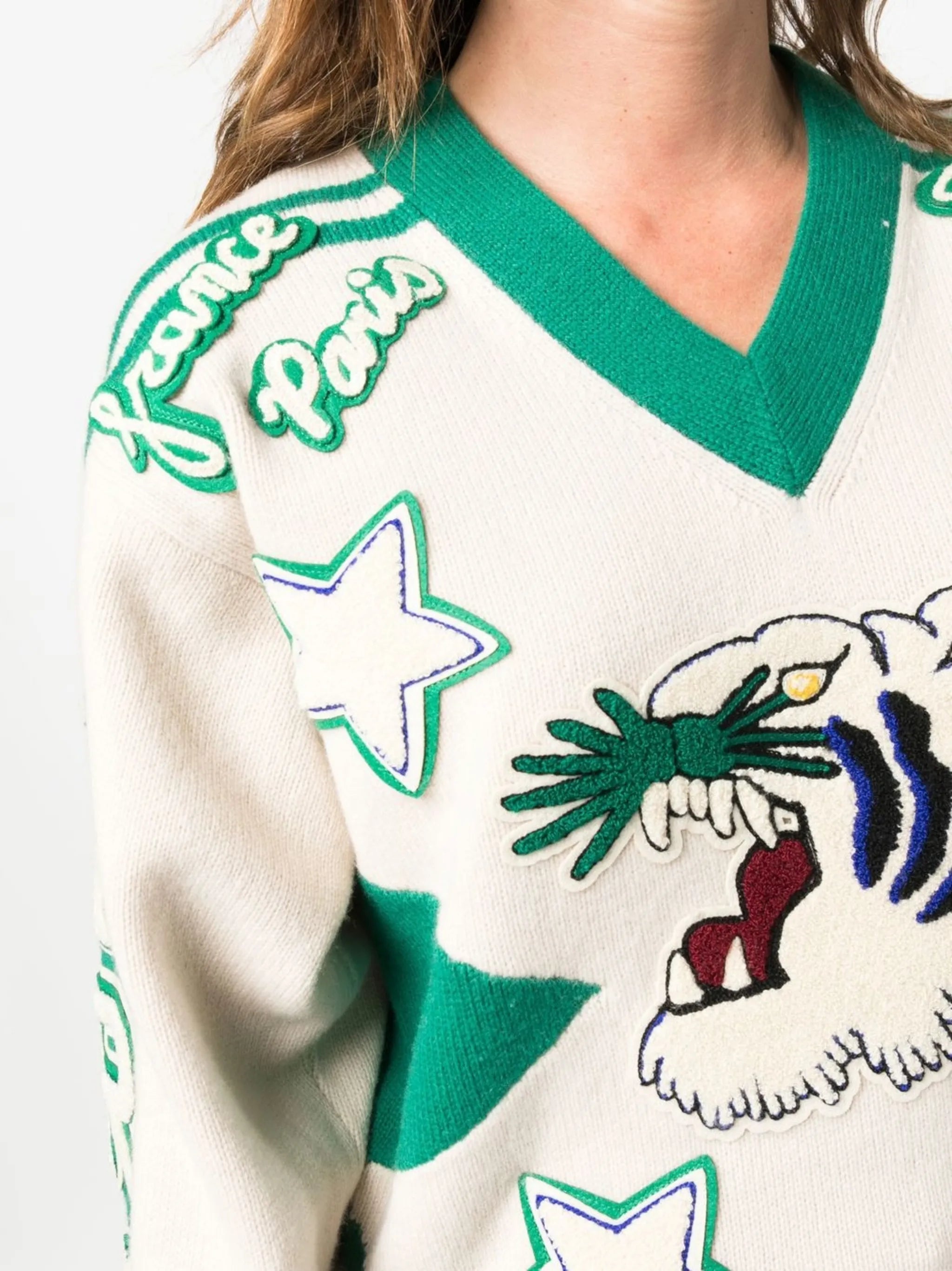 patterned intarsia jumper