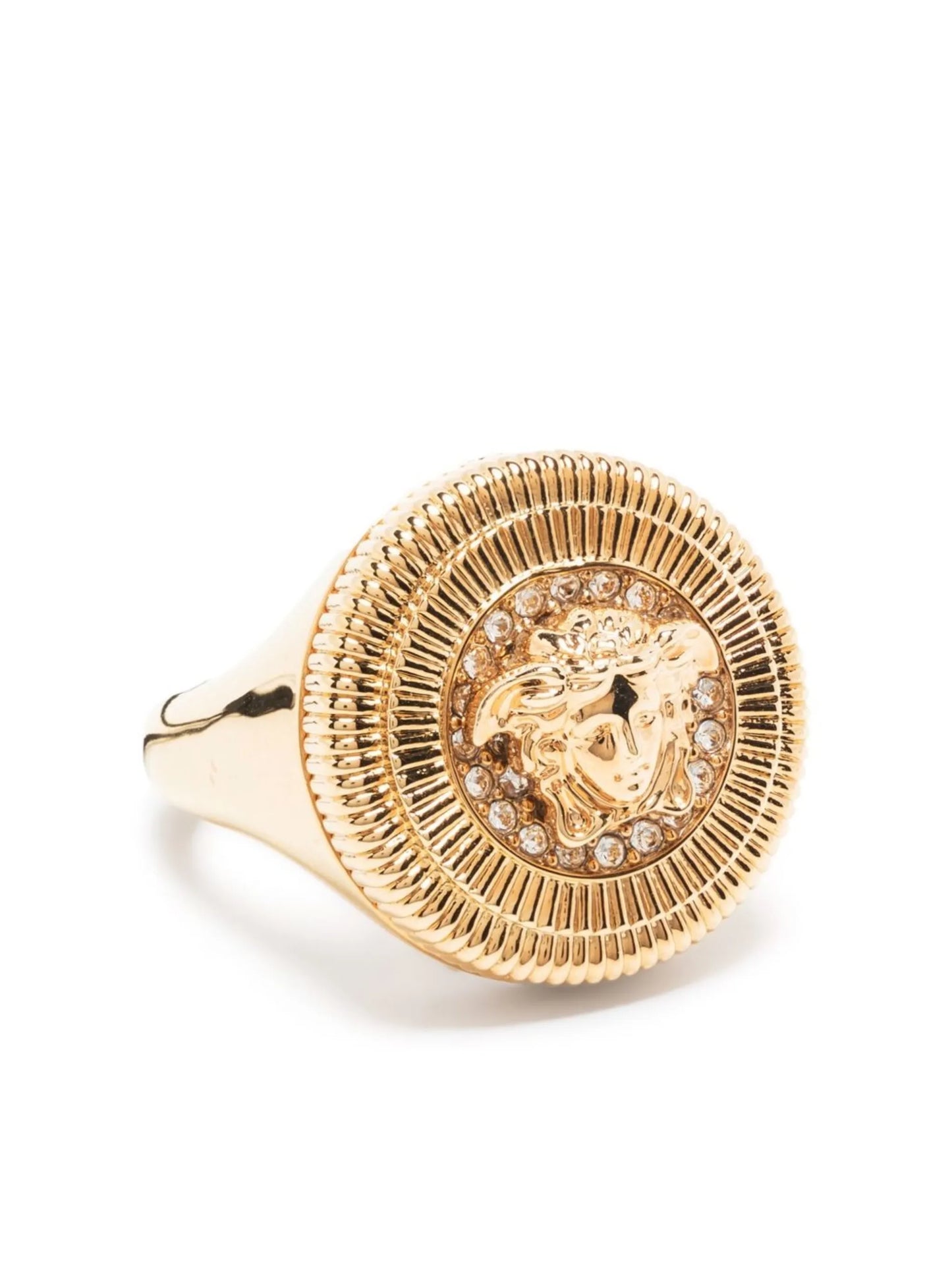 Medusa crystal signet ring