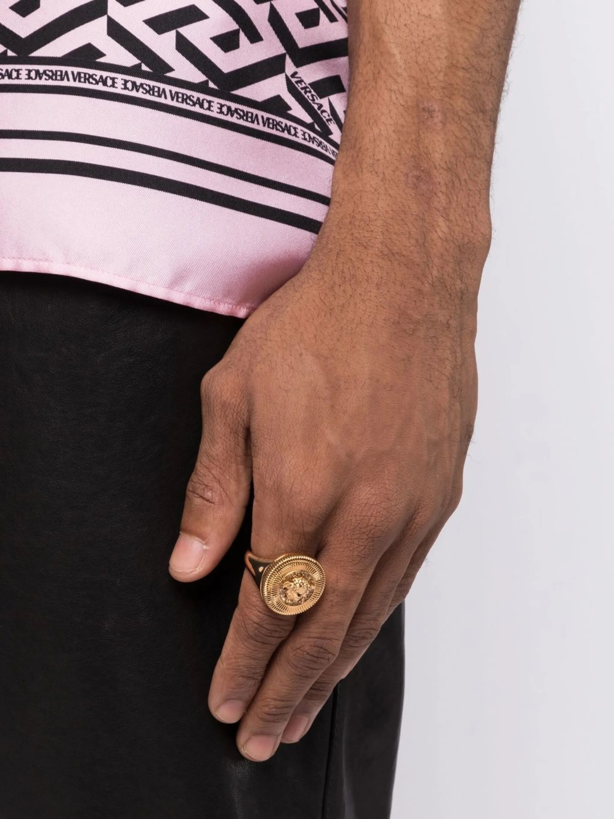 Medusa crystal signet ring