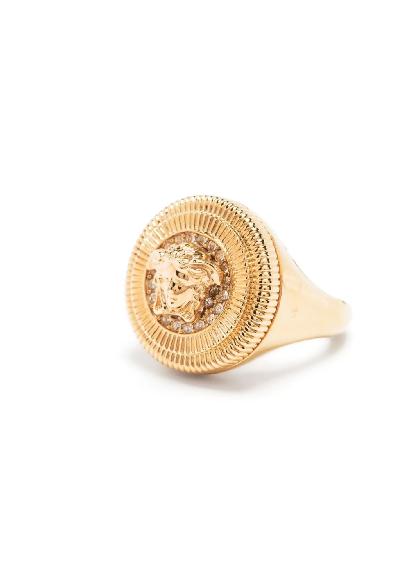 Medusa crystal signet ring