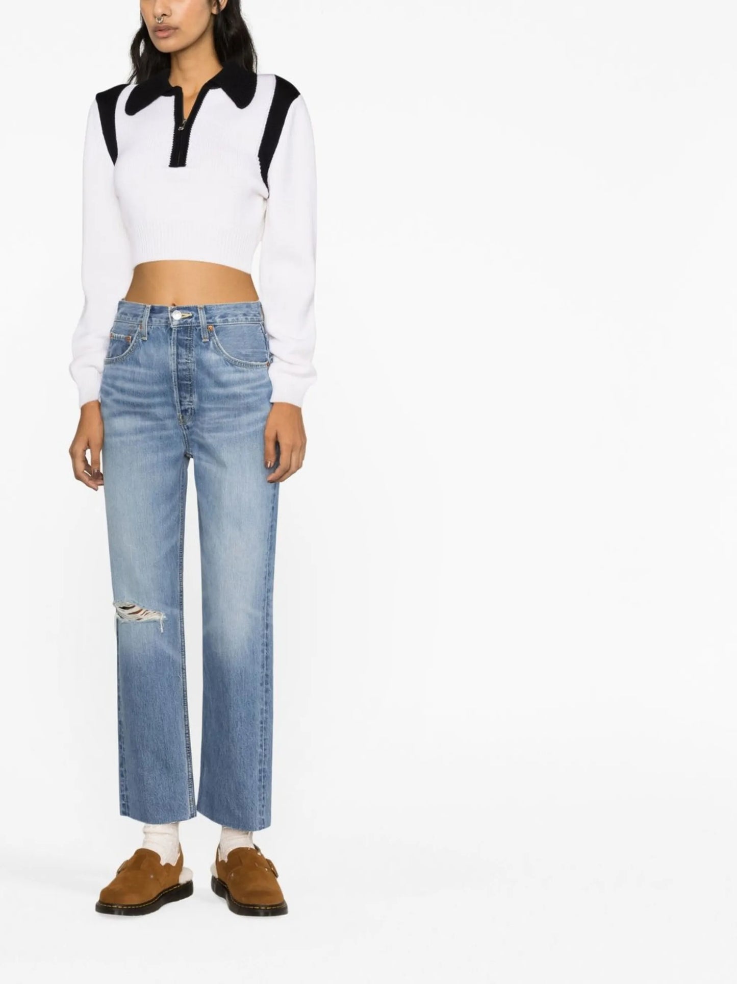 Ultra High Rise stove pipe jeans