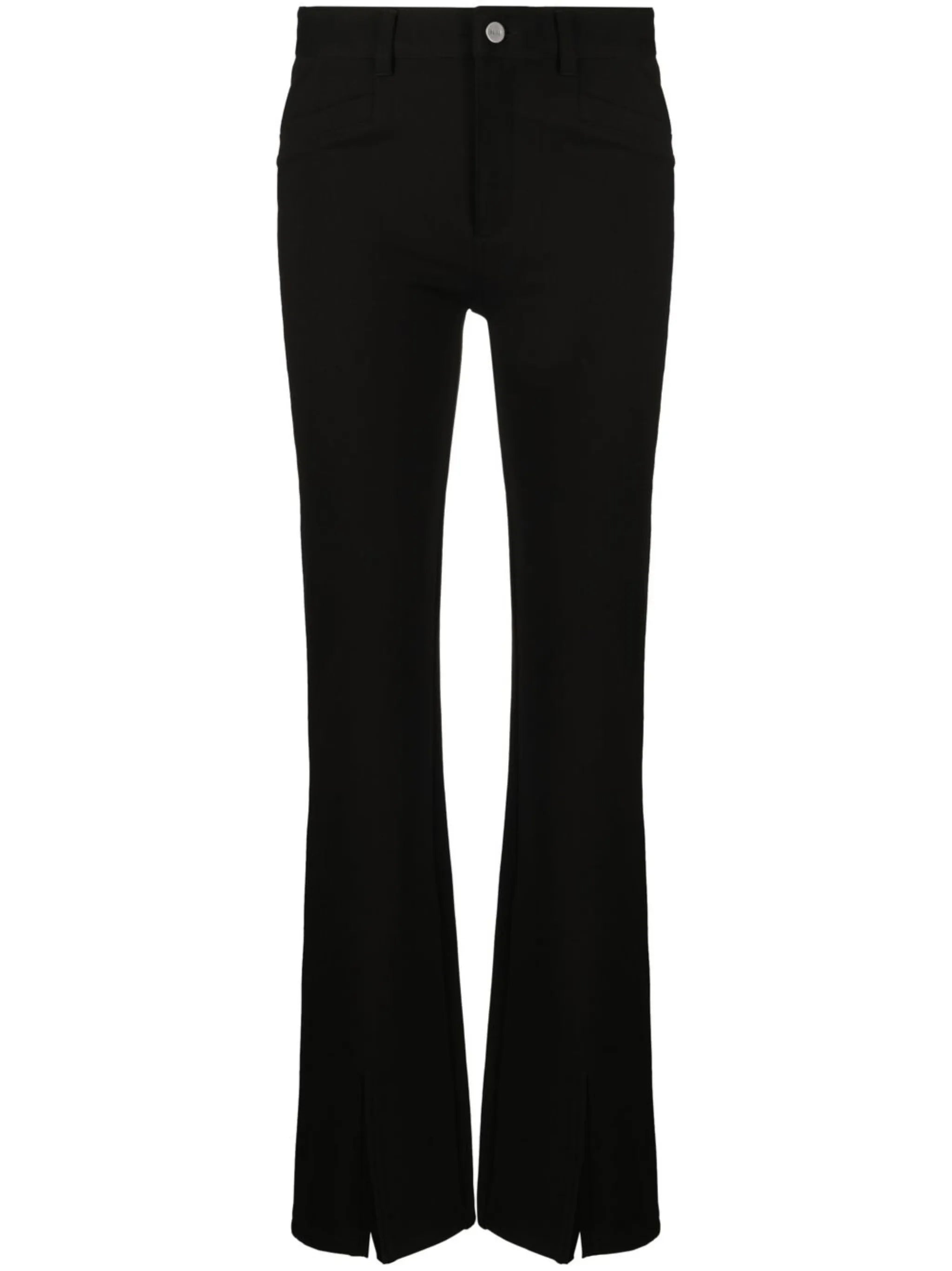 slit flared trousers