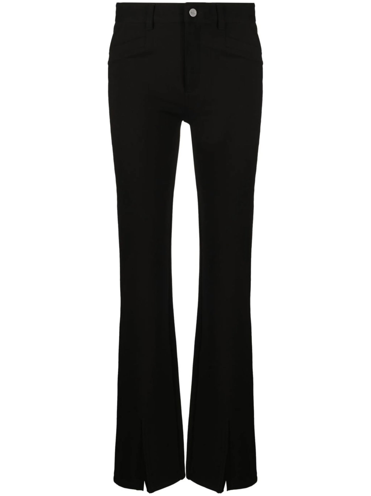 slit flared trousers