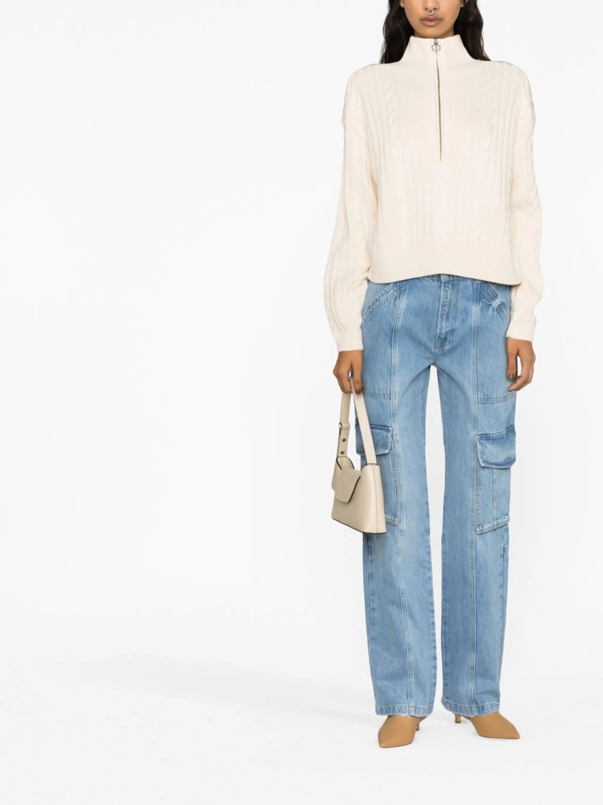 Maylene cable-knit jumper