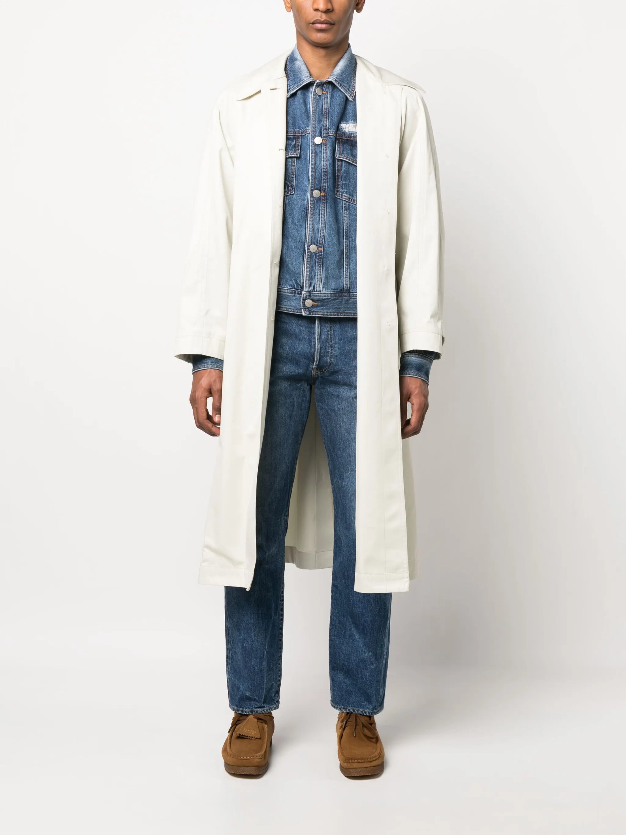 straight-leg denim jeans