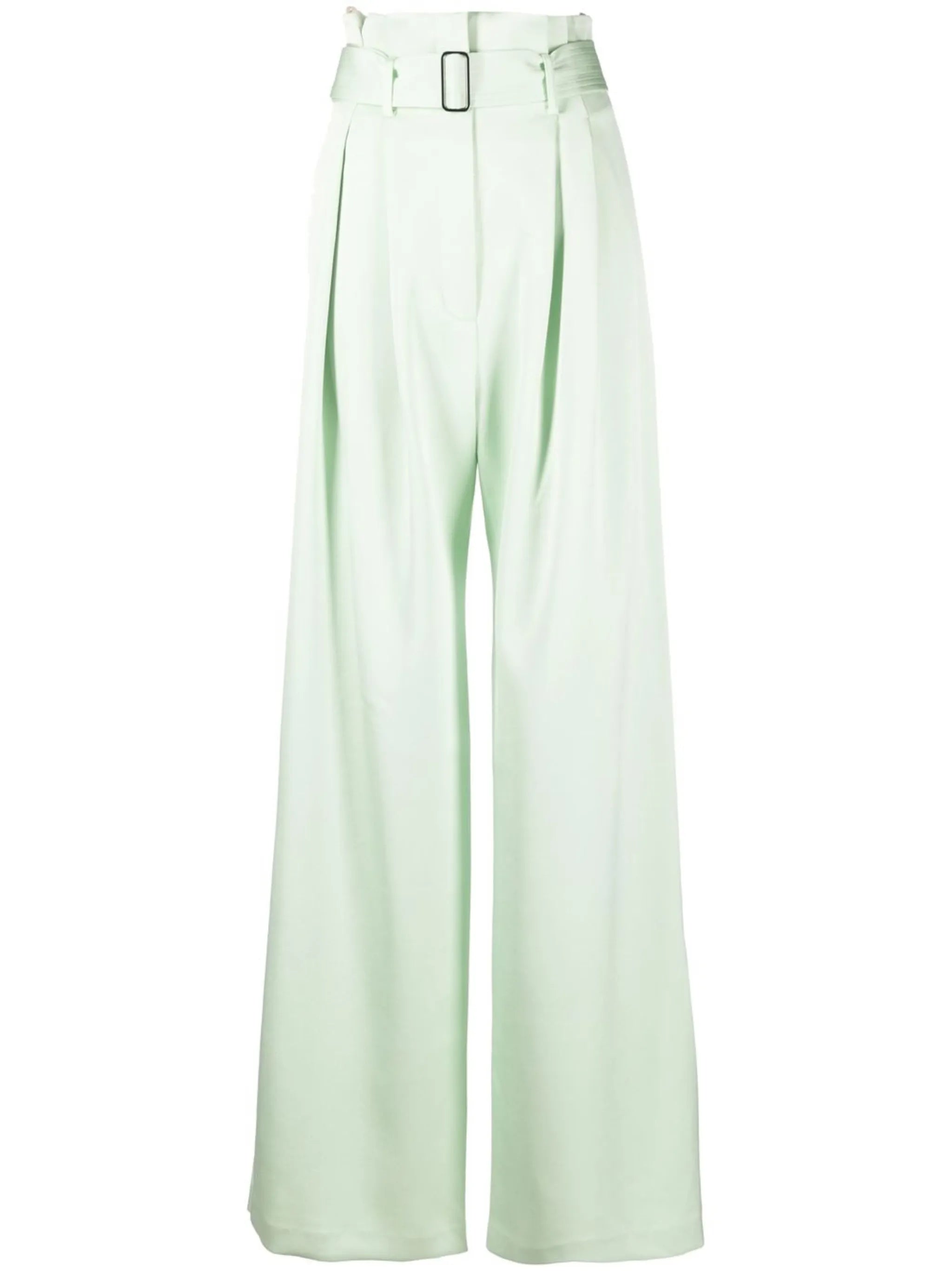 paper bag-waist palazzo trousers