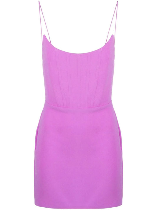 Caine scoop-neck corset minidress