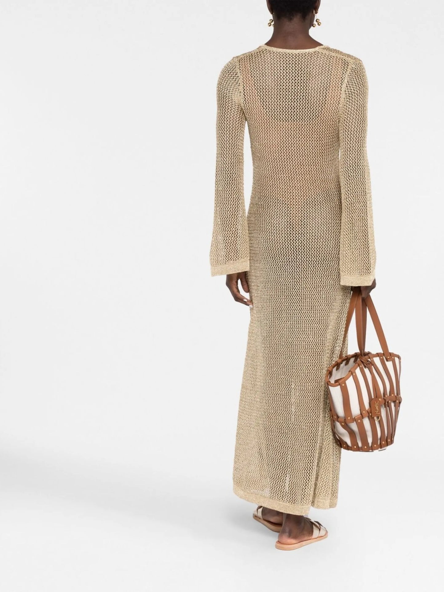 Etta metallic mesh dress