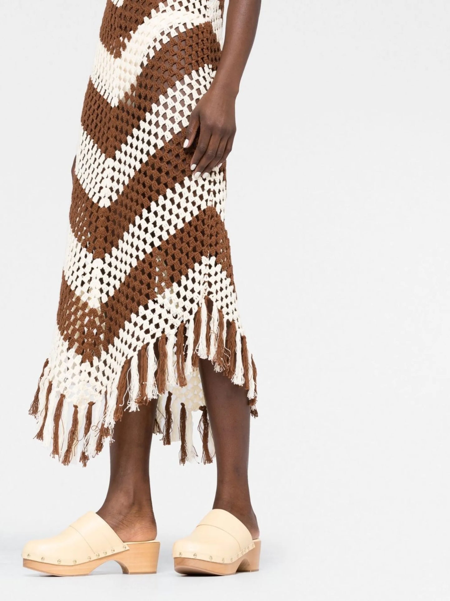 Mellor fringed crochet midi dress