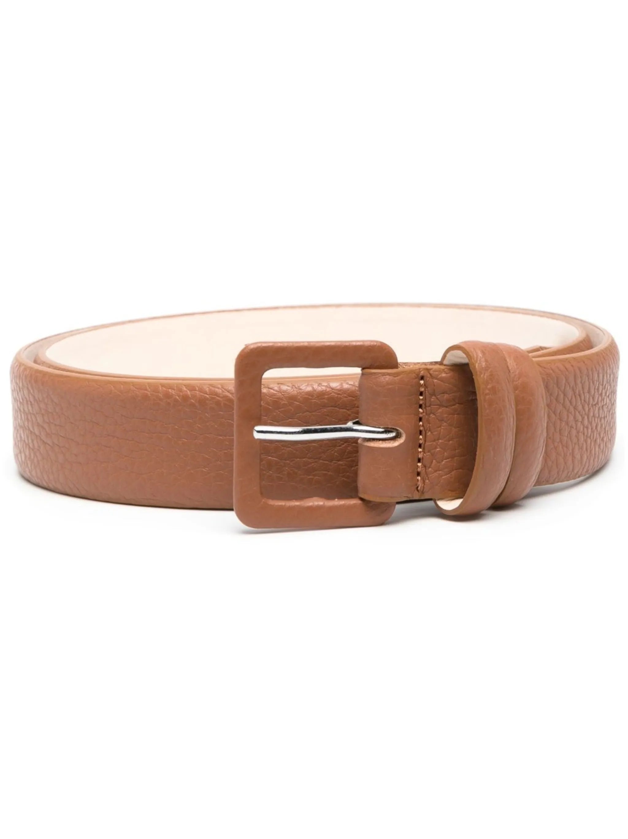 grained-leather belt