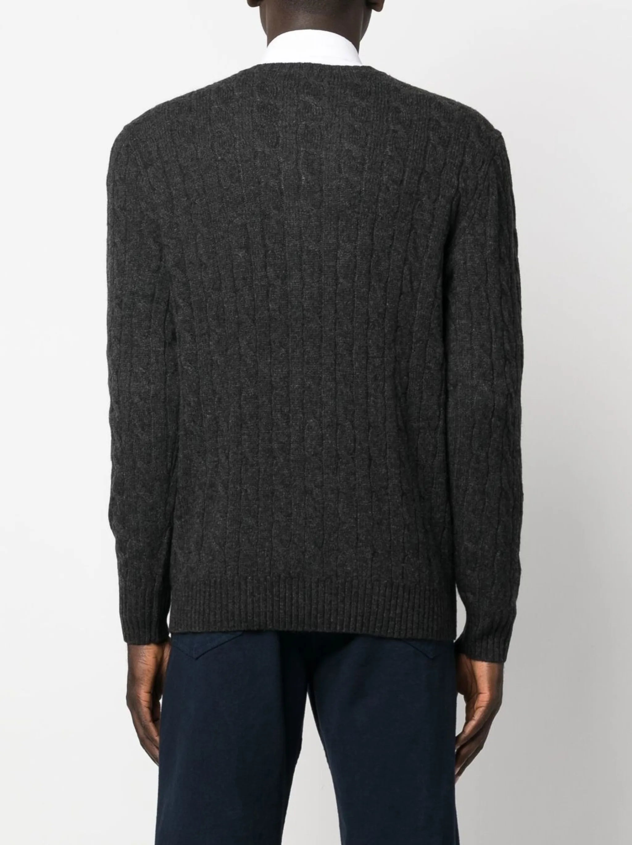 wool-cashmere cable knit jumper
