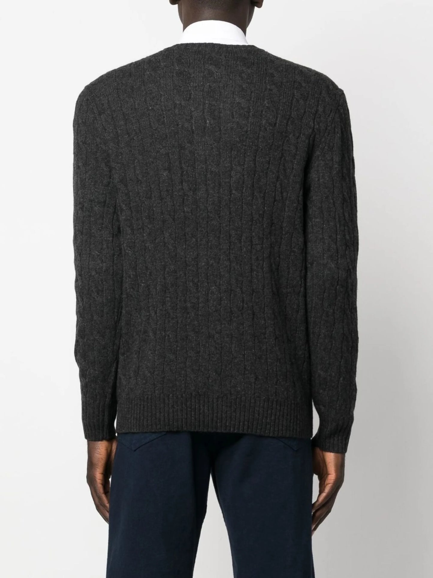 wool-cashmere cable knit jumper