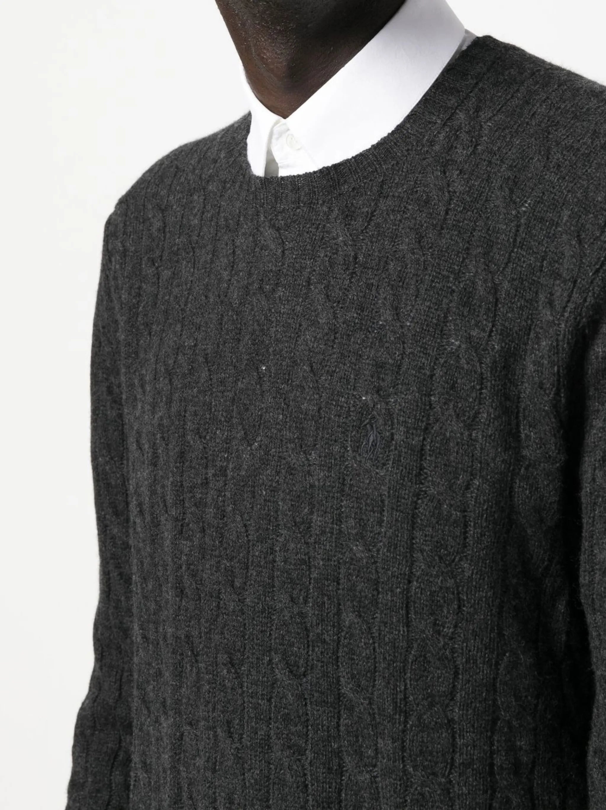 wool-cashmere cable knit jumper