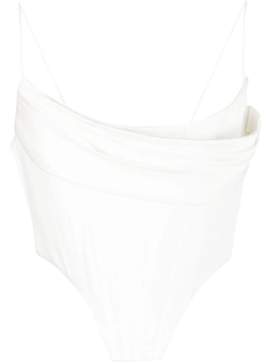 asymmetric draped corset