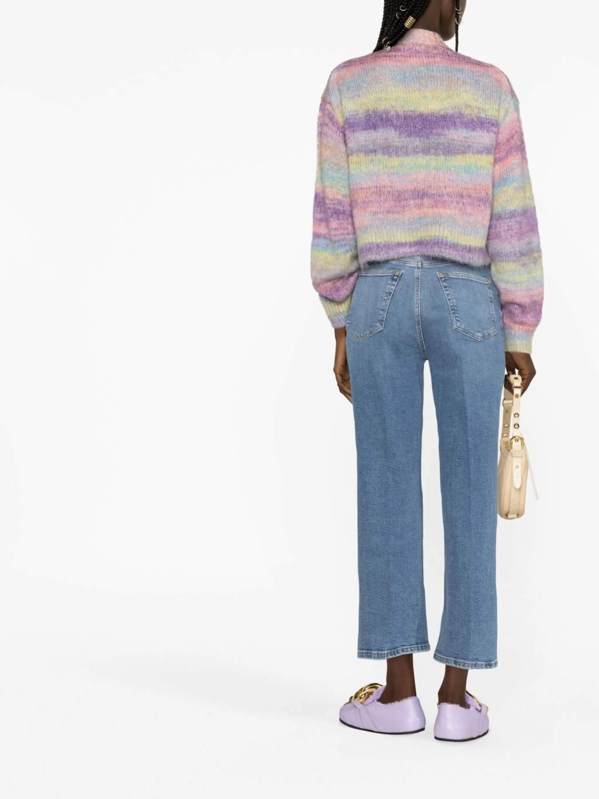 striped knitted cardigan