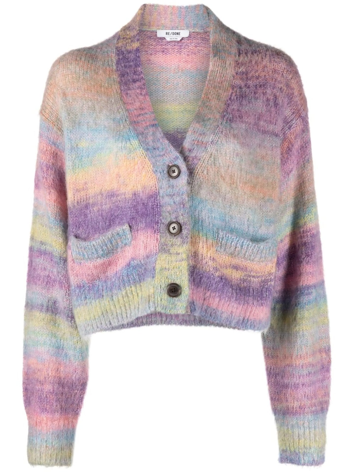 striped knitted cardigan