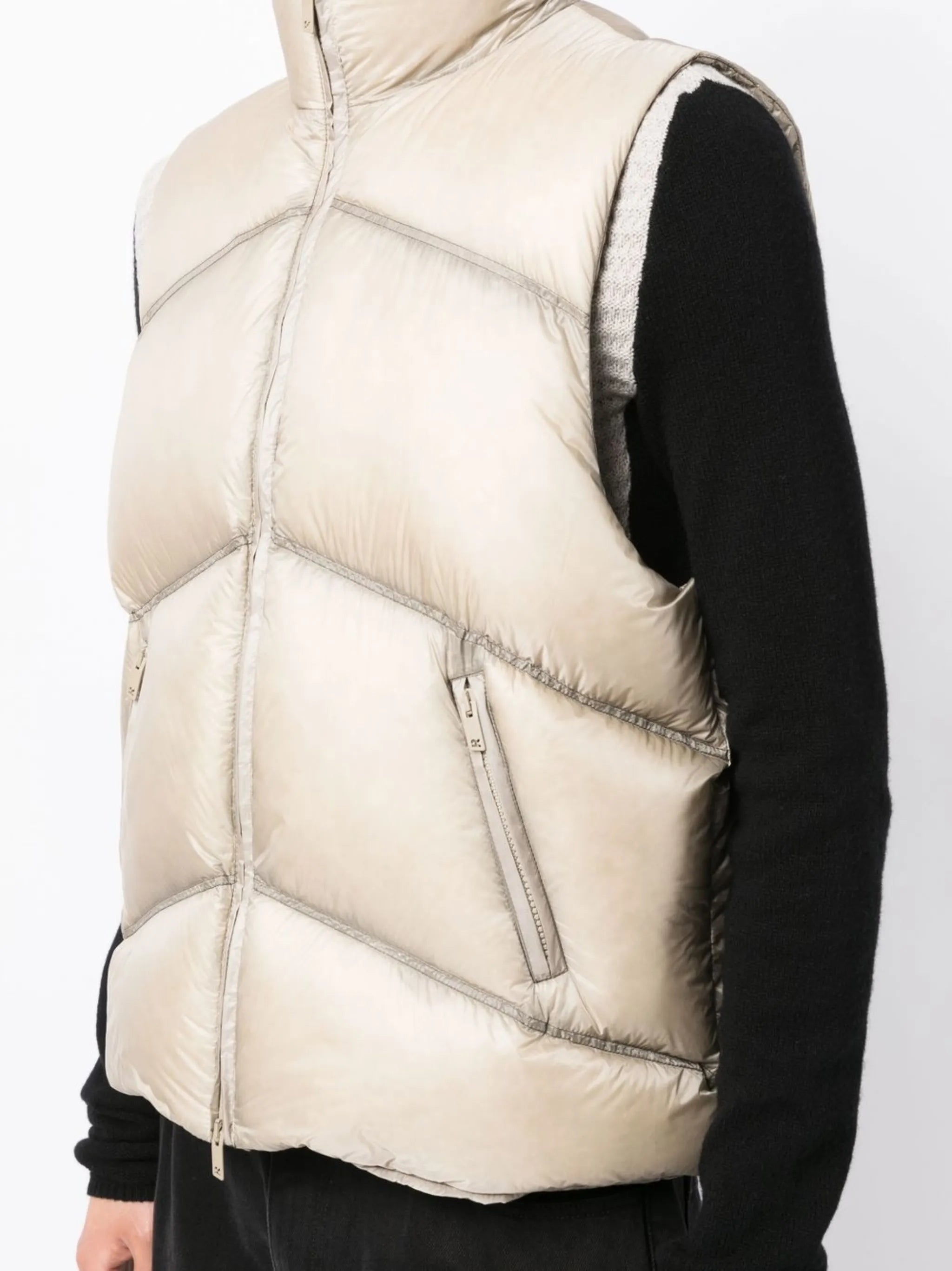 quilted feather-down gilet