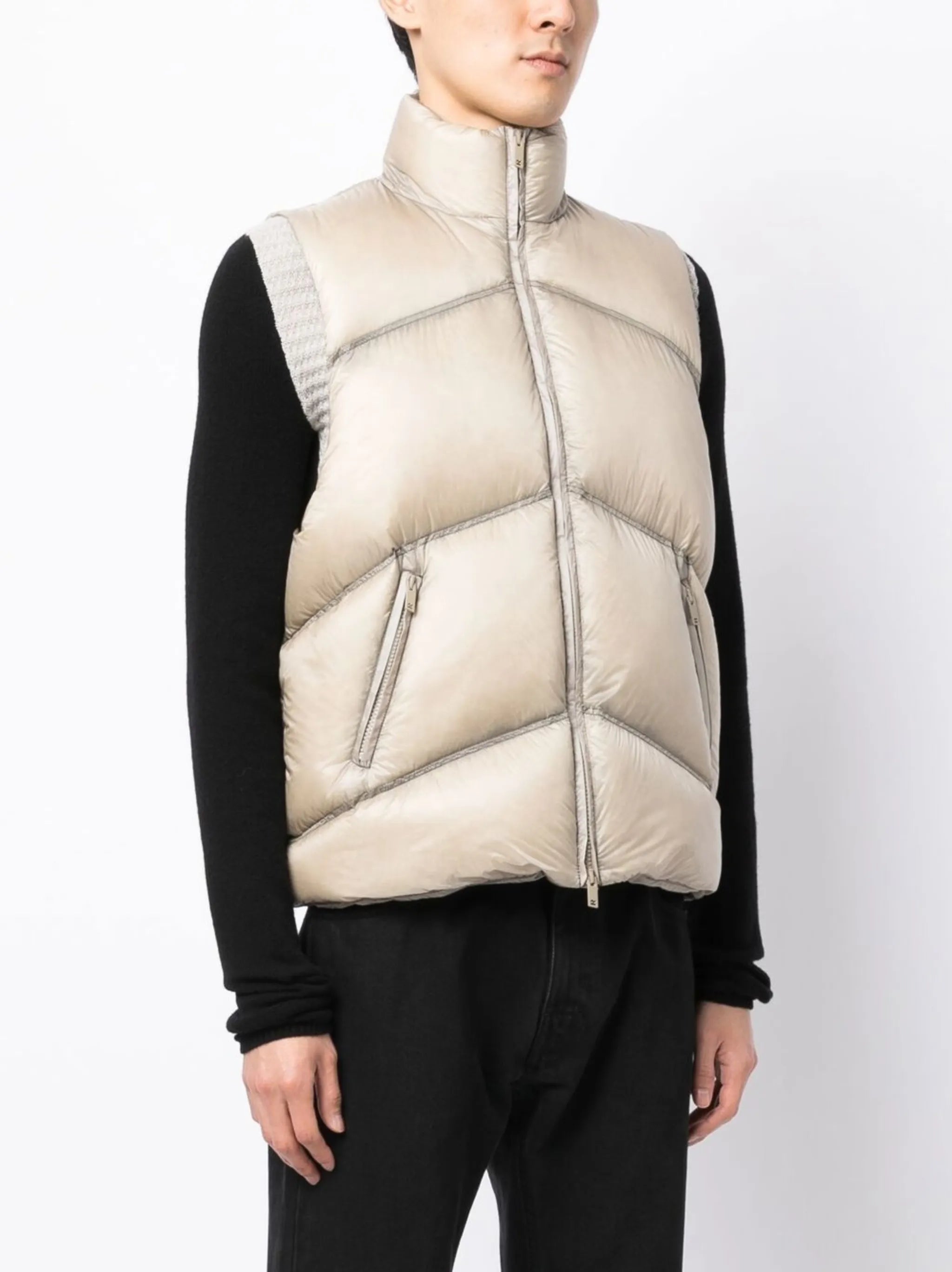 quilted feather-down gilet