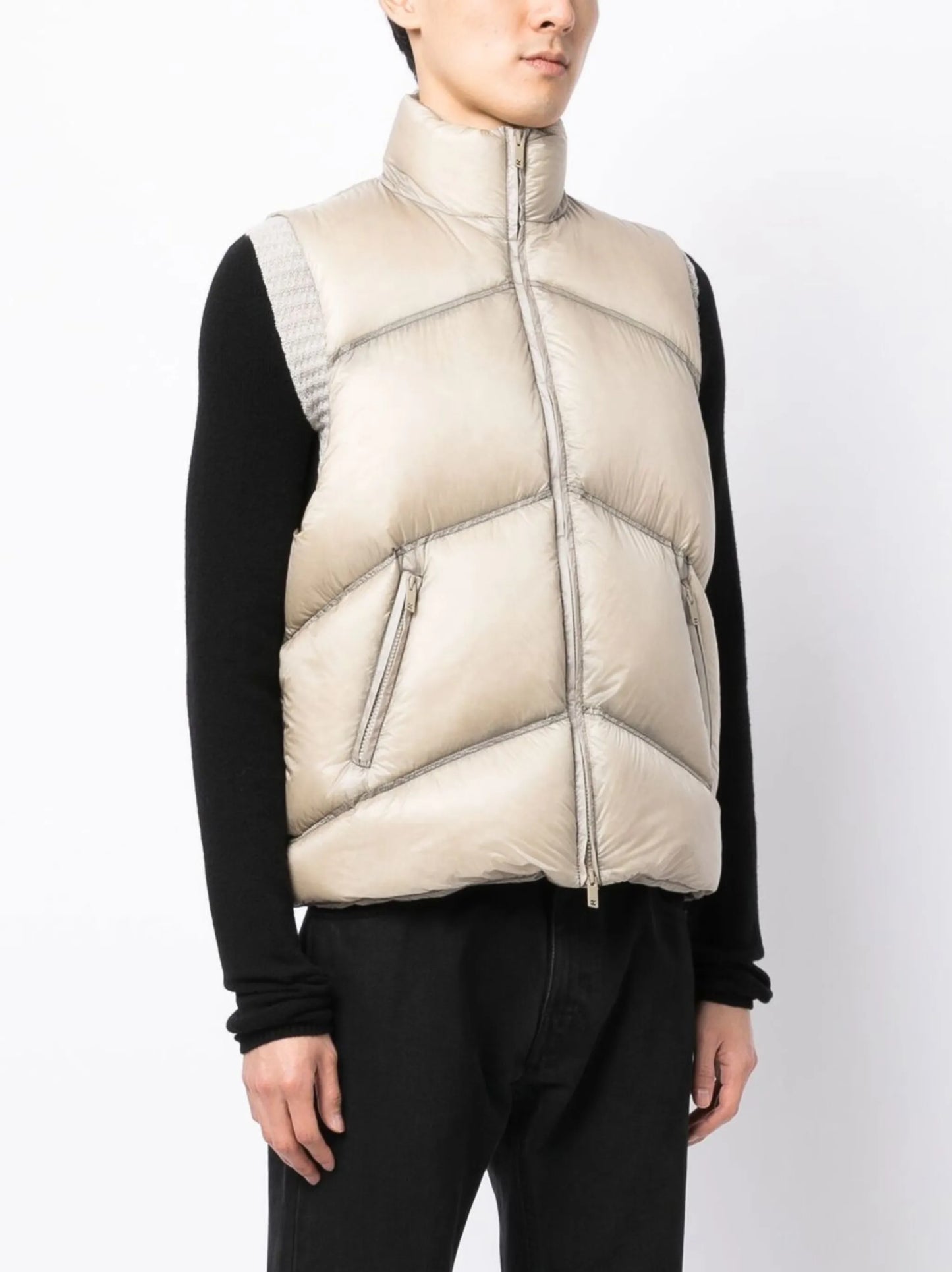 quilted feather-down gilet