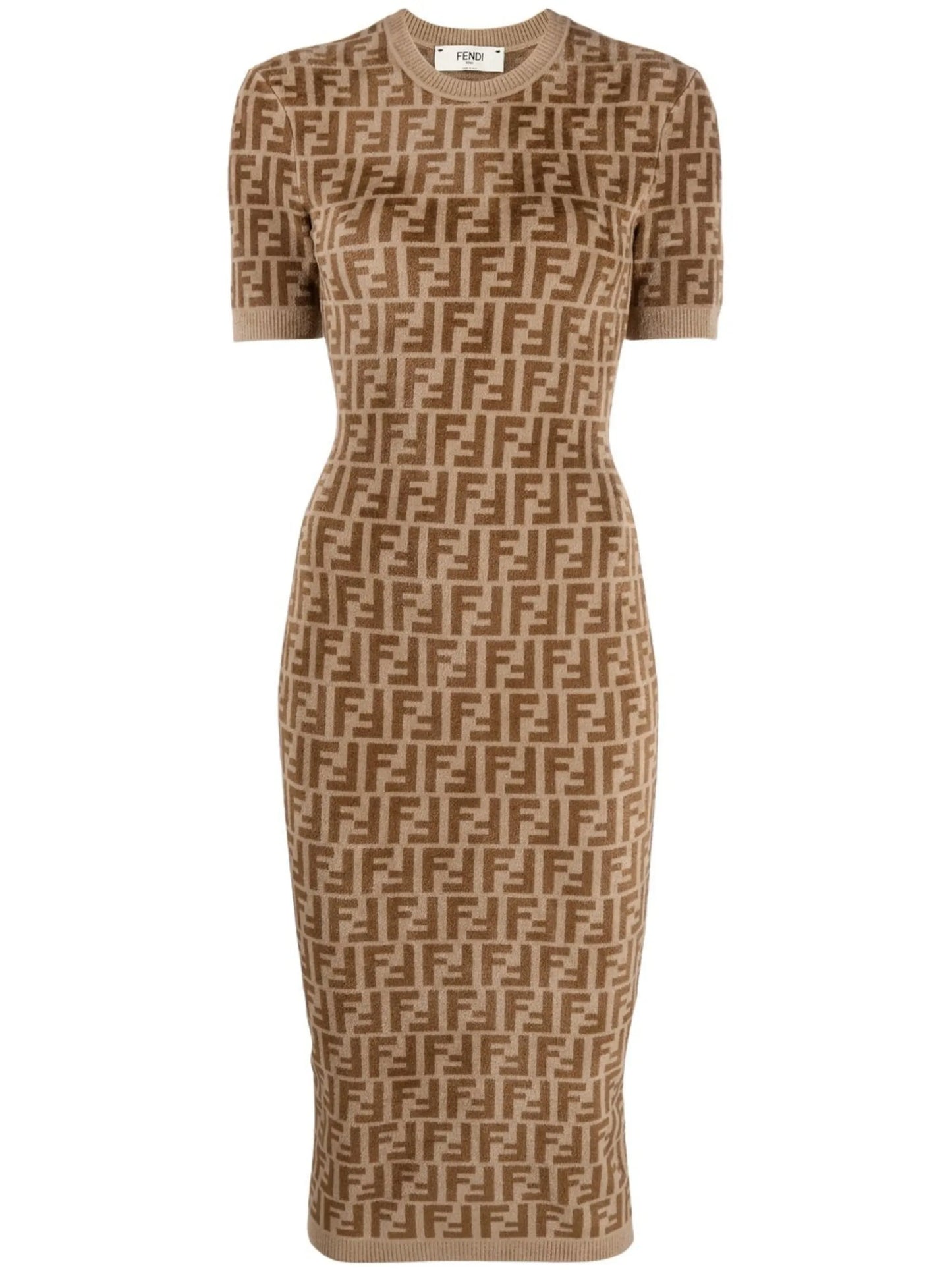 monogram knitted dress