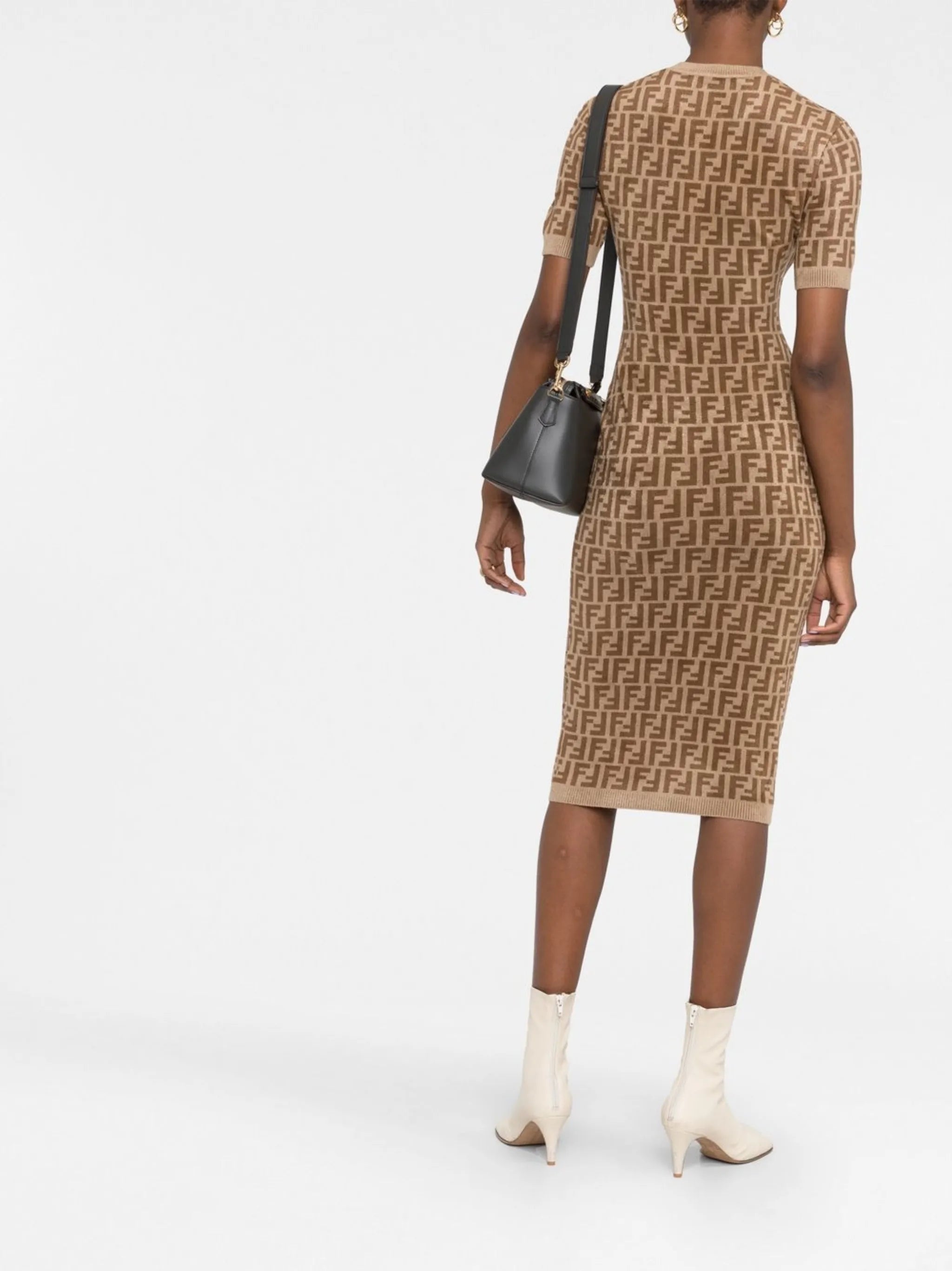 monogram knitted dress