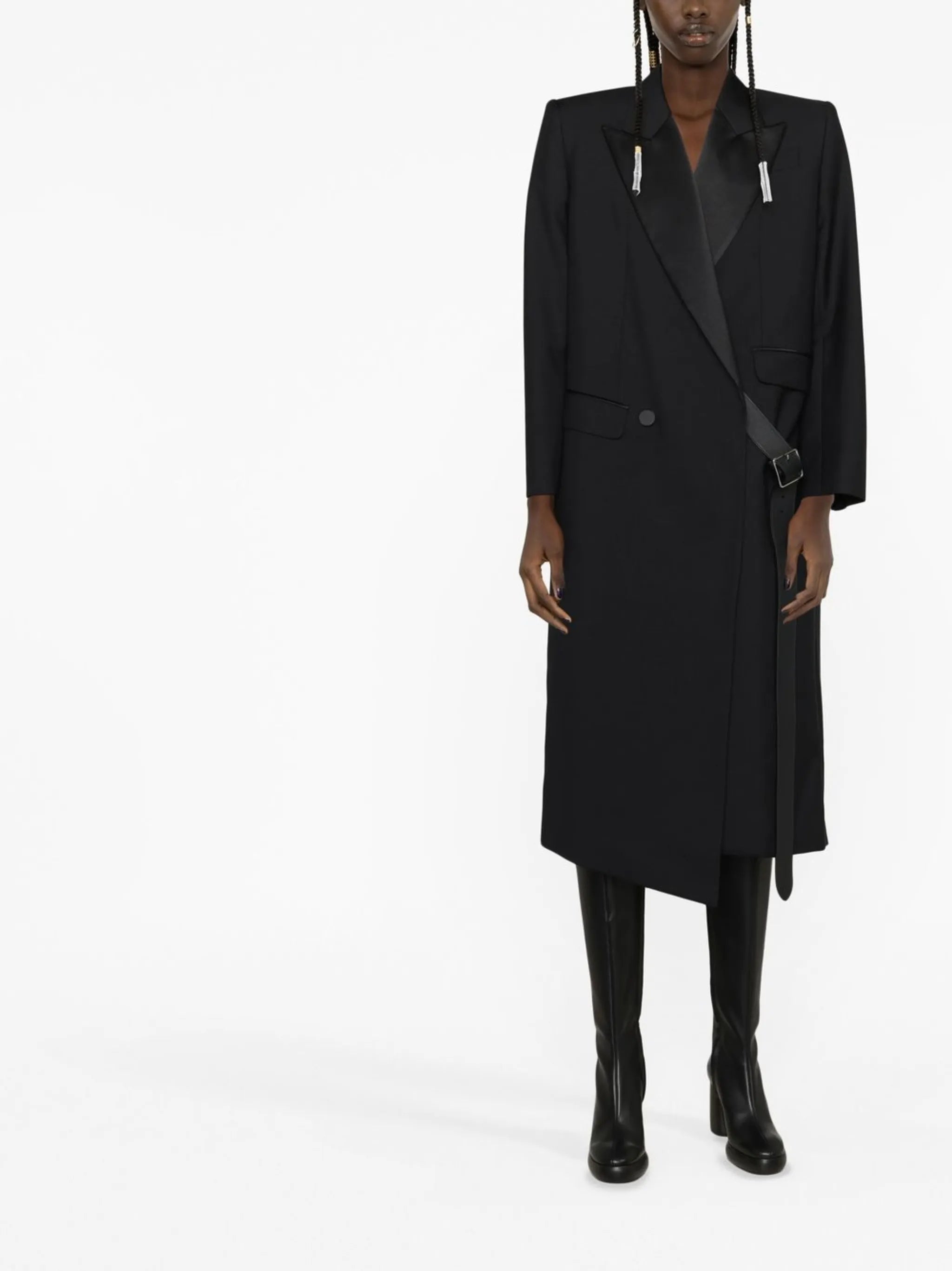 belted double-breasted coat