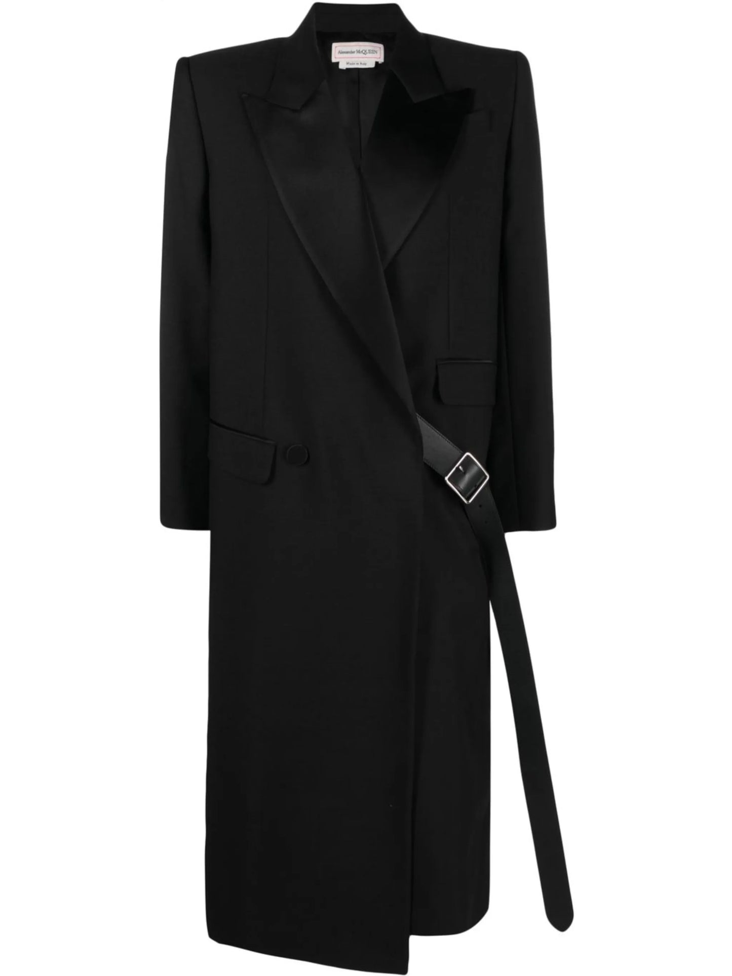 belted double-breasted coat