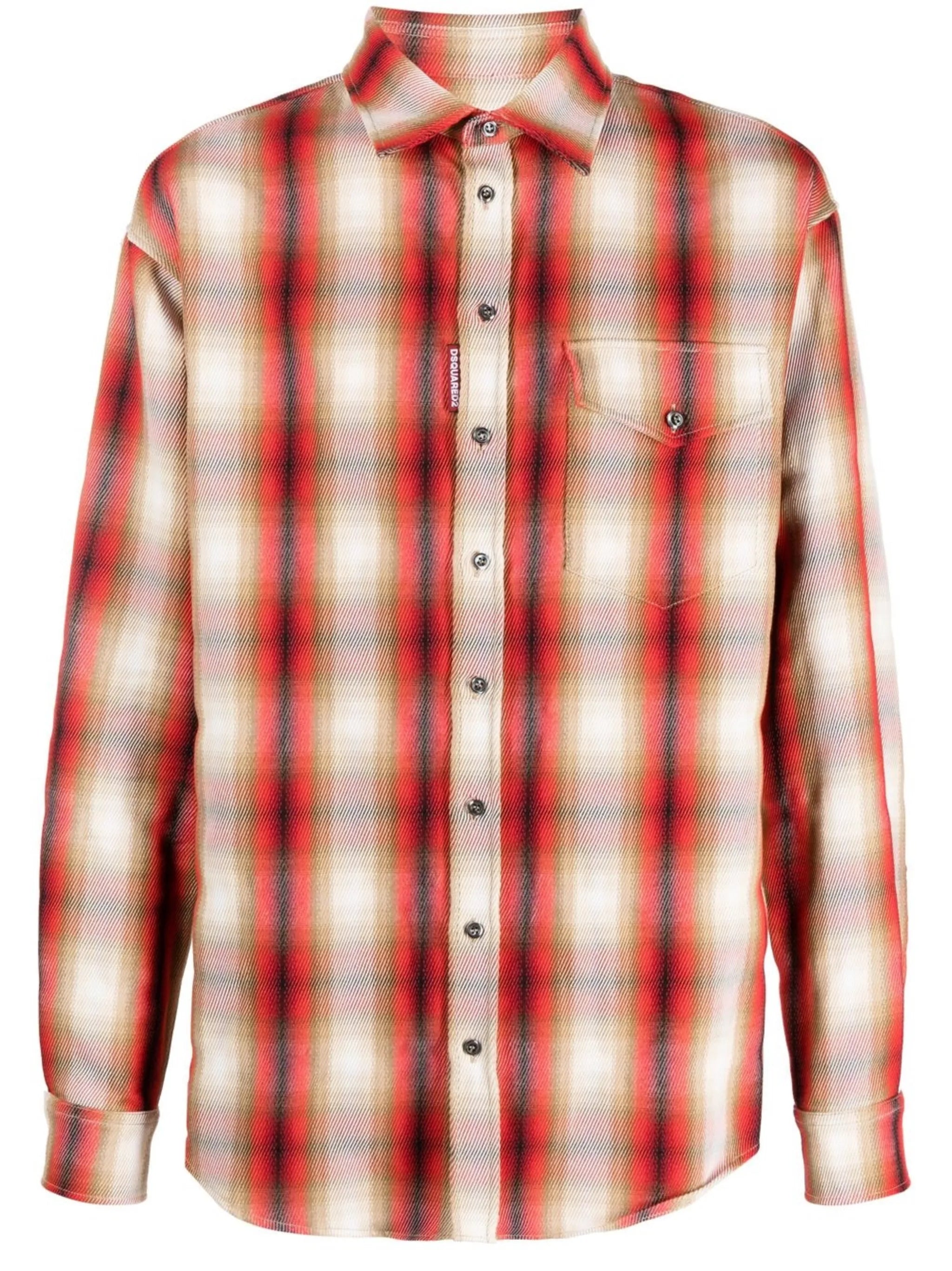 checked long-sleeve shirt
