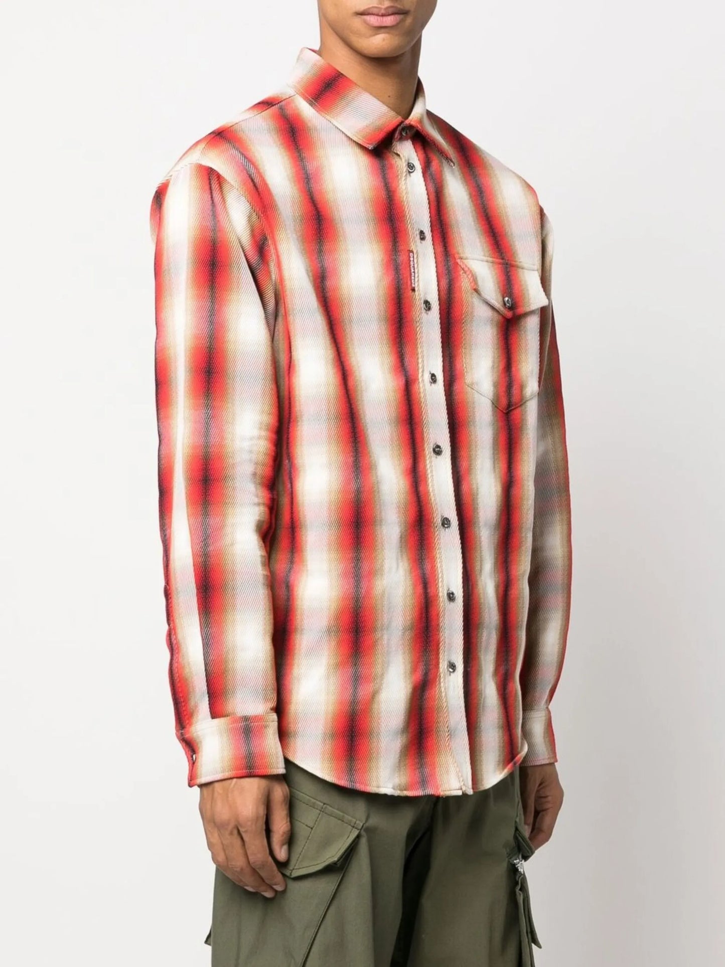checked long-sleeve shirt