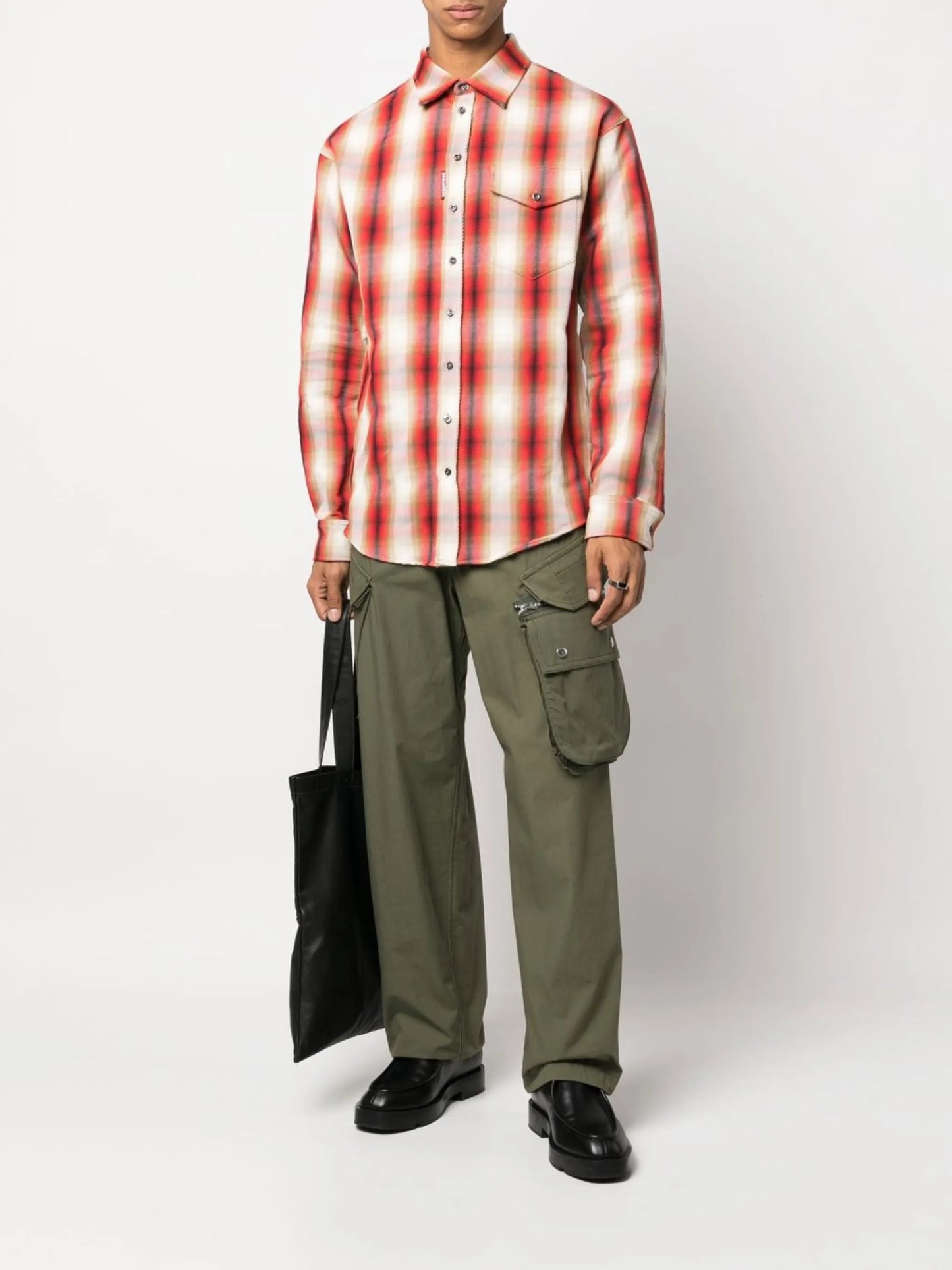 checked long-sleeve shirt