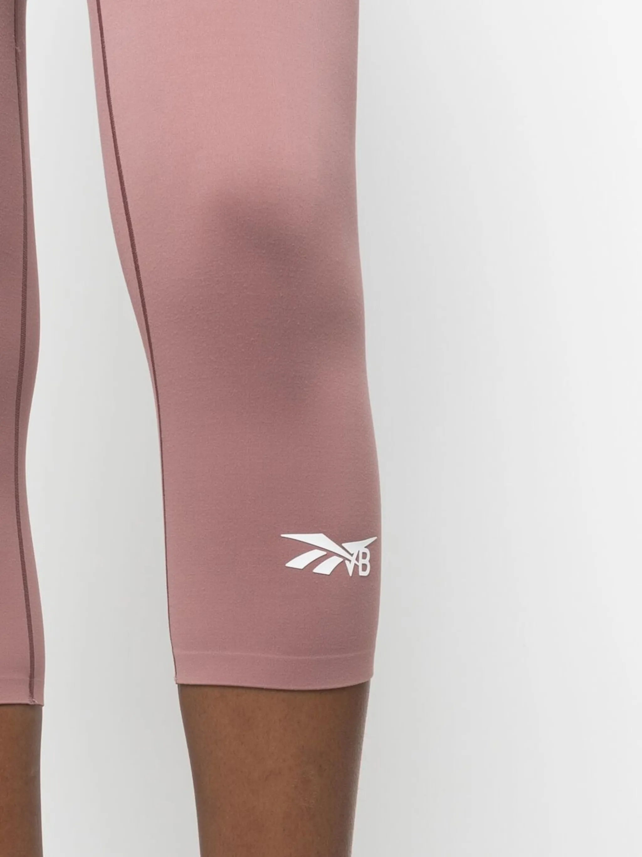 cropped rear logo-print leggings
